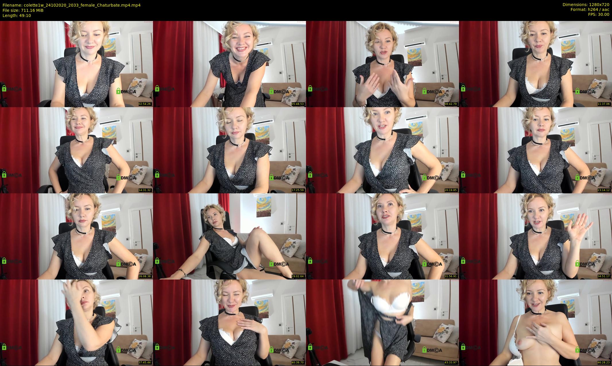 colette1w — 50 minute Chaturbate female cam show recording, 720p, Oct 24, 2020