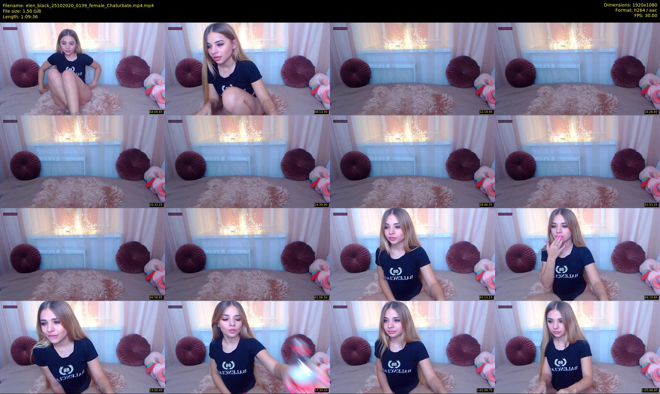 elen_black — 70 minute Chaturbate female cam show recording, 1080p, Oct 25, 2020