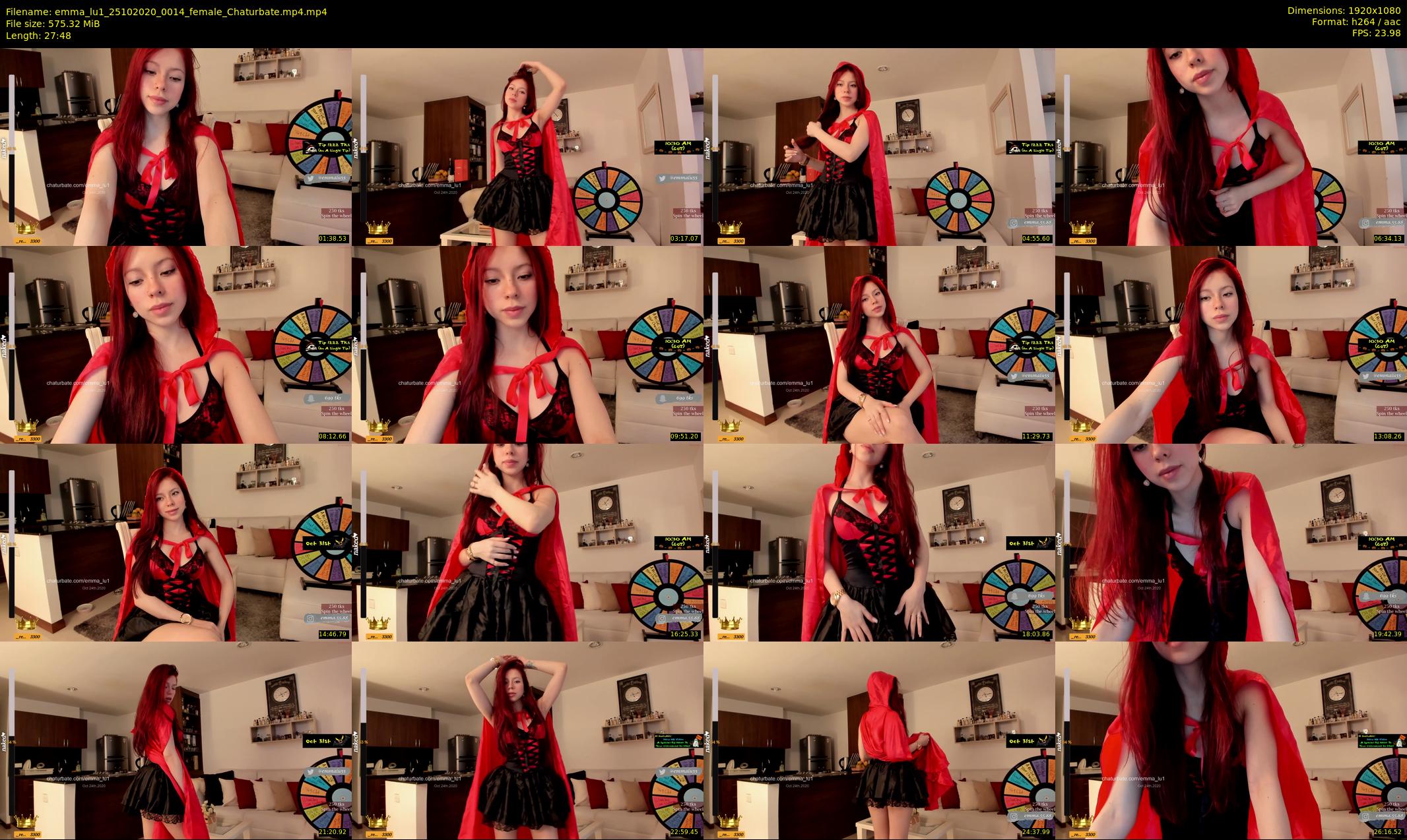 emma_lu1 — 28 minute Chaturbate female cam show recording, 1080p, Oct 25, 2020