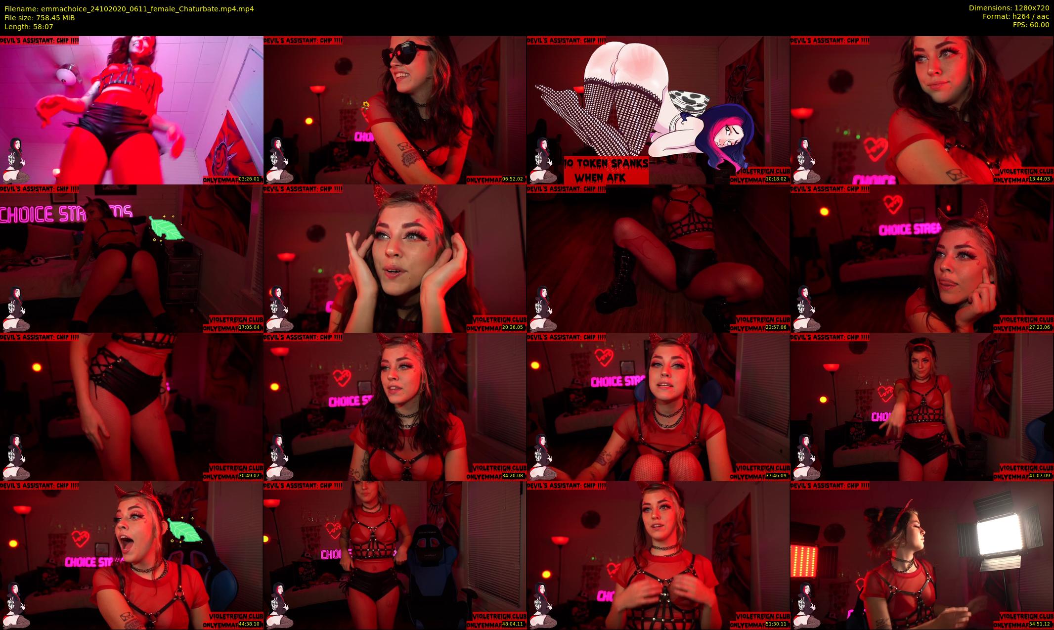 emmachoice — 59 minute Chaturbate female cam show recording, 720p, Oct 24, 2020