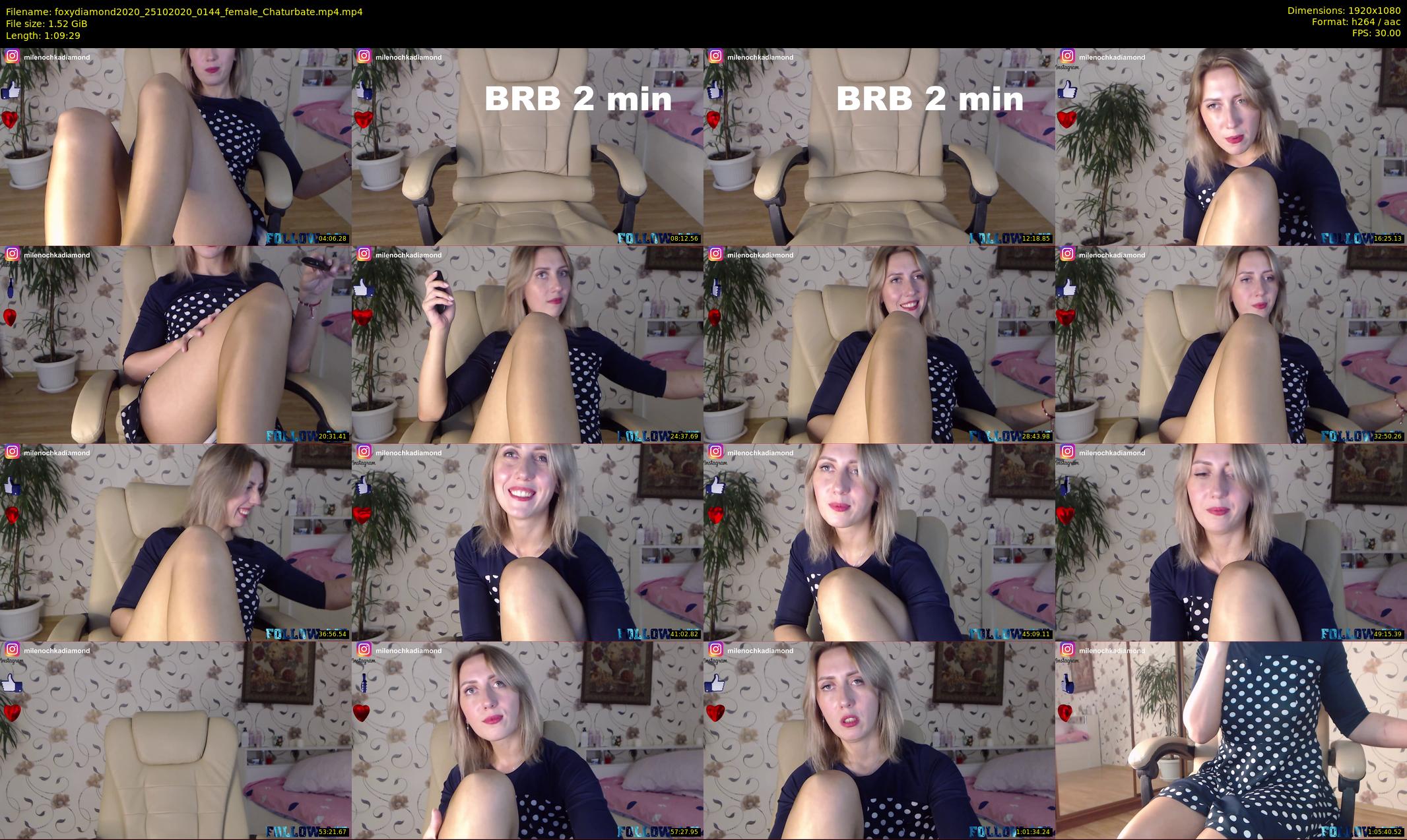 foxydiamond2020 — 70 minute Chaturbate female cam show recording, 1080p, Oct 25, 2020