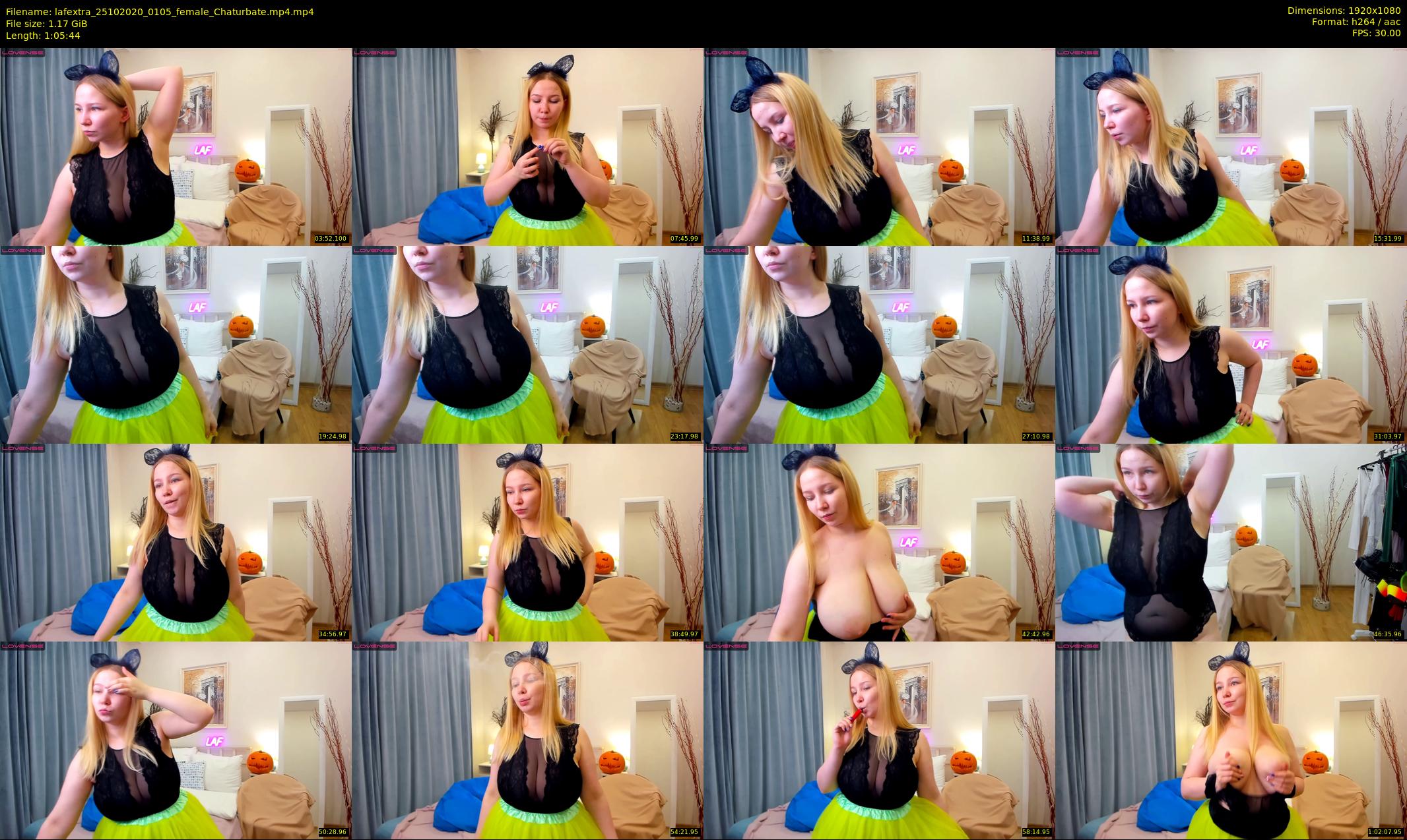 lafextra — 66 minute Chaturbate female cam show recording, 1080p, Oct 25, 2020