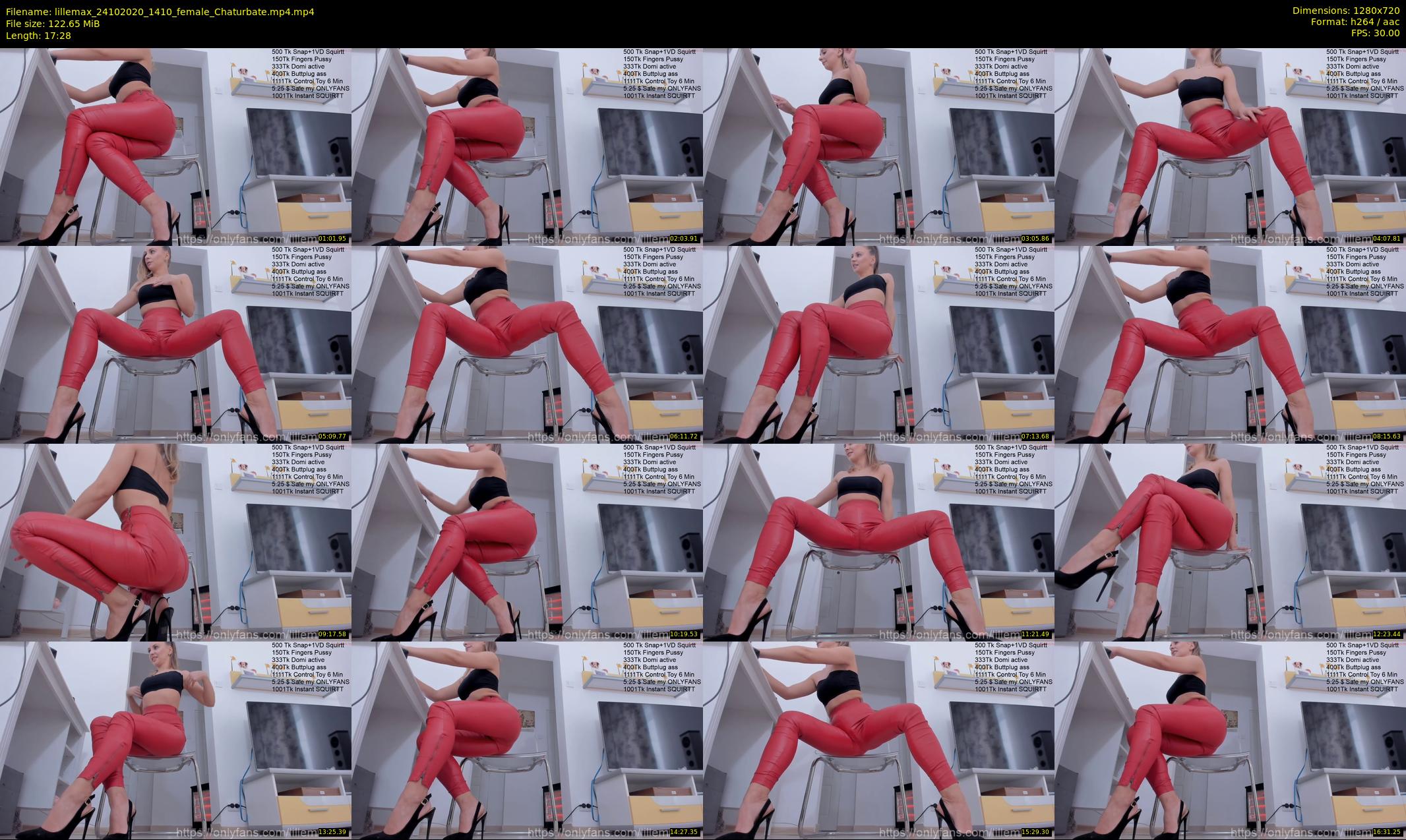 lillemax — 18 minute Chaturbate female cam show recording, 720p, Oct 24, 2020