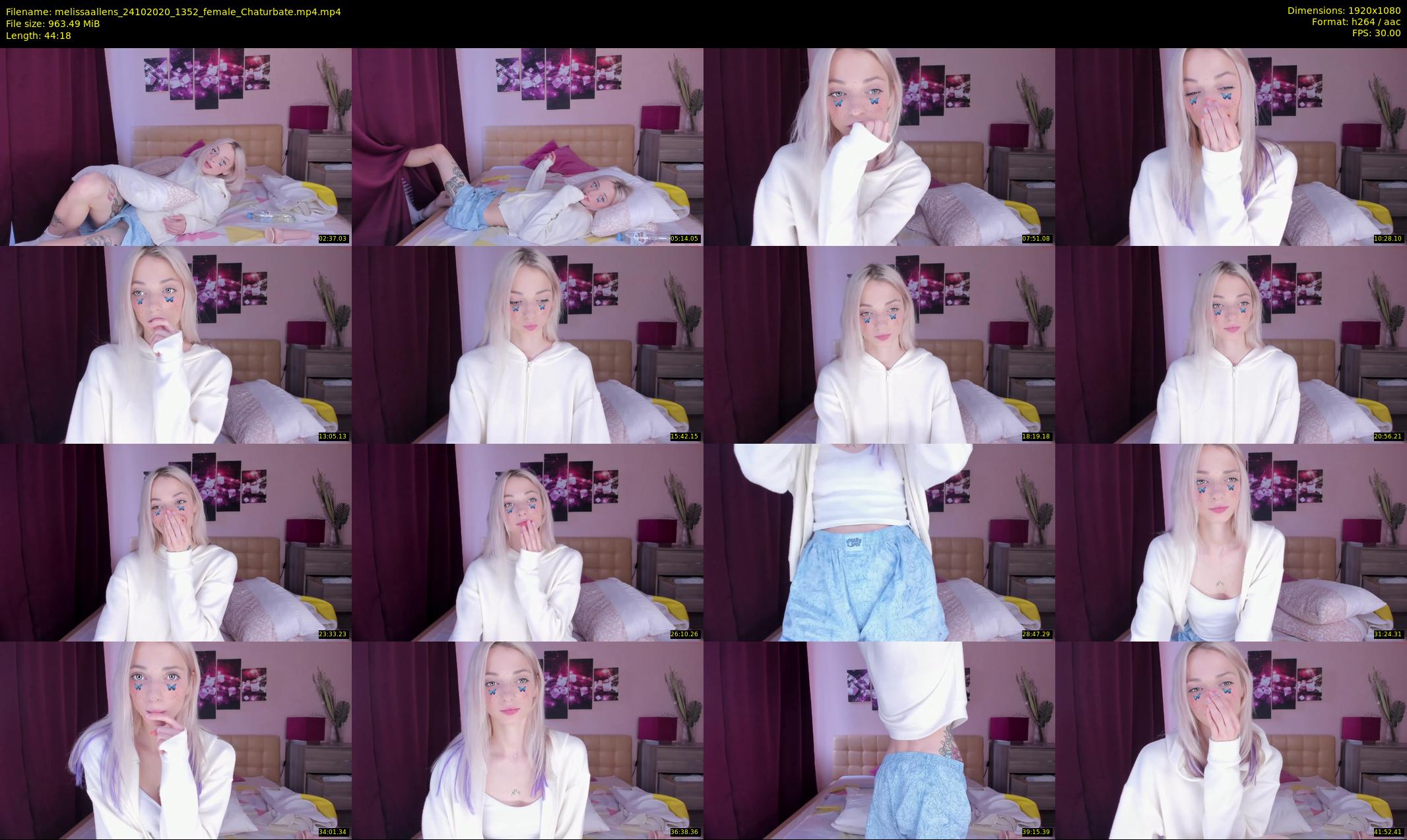 melissaallens — 45 minute Chaturbate female cam show recording, 1080p, Oct 24, 2020