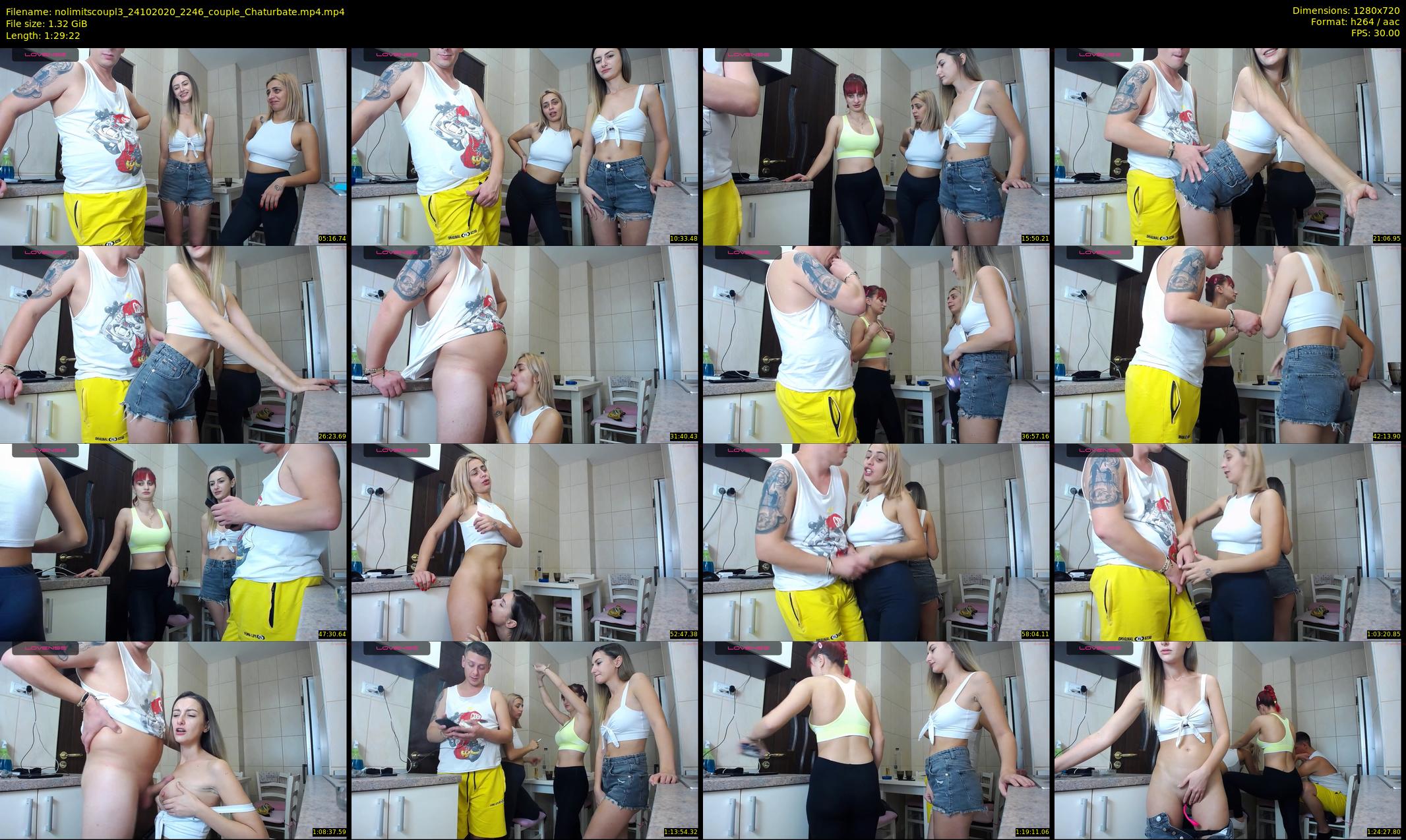 nolimitscoupl3 — 90 minute Chaturbate couple cam show recording, 720p, Oct 24, 2020