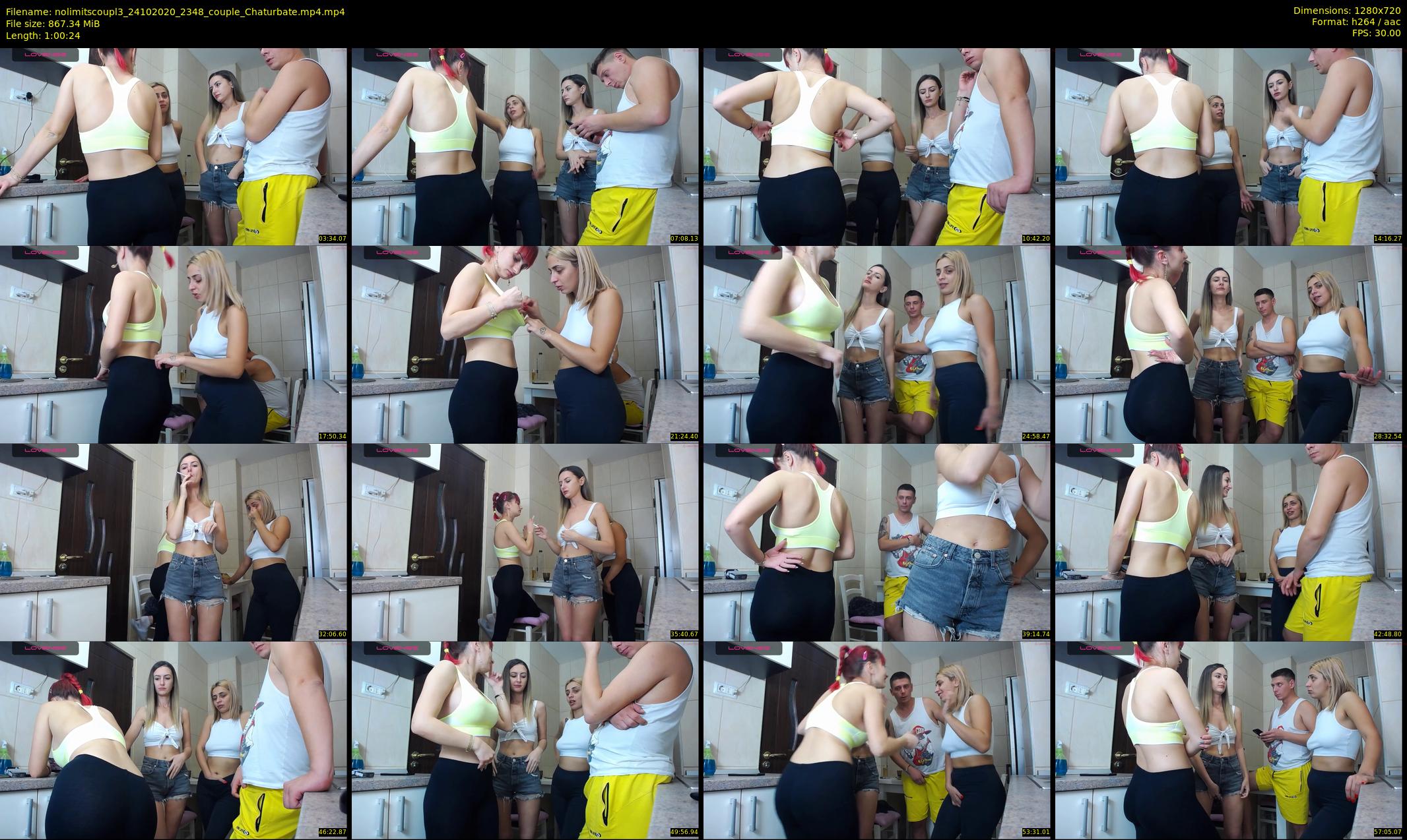 nolimitscoupl3 — 61 minute Chaturbate couple cam show recording, 720p, Oct 24, 2020