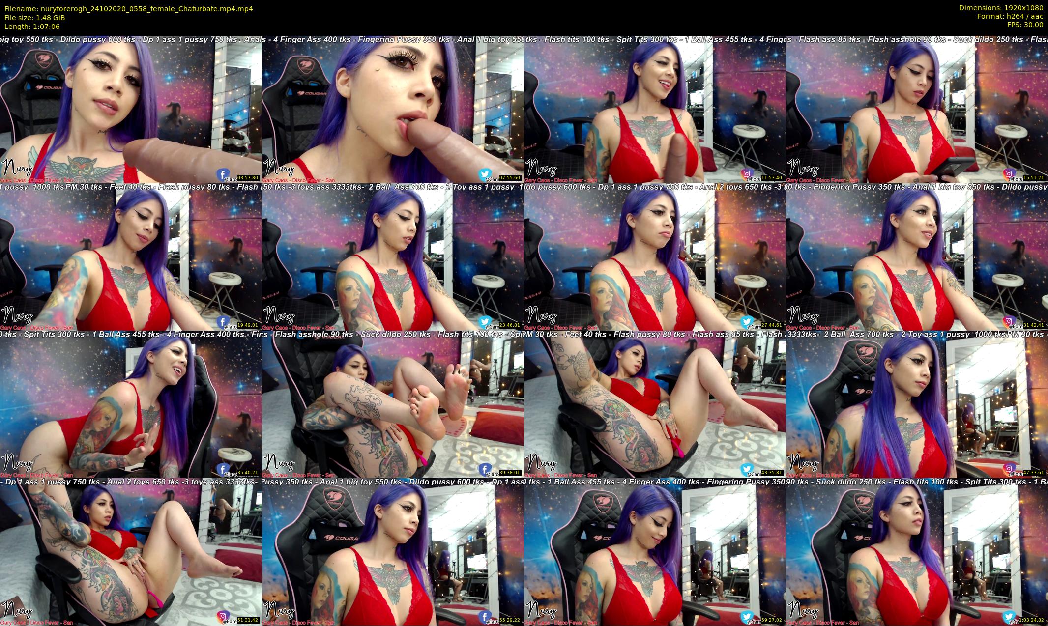 nuryforerogh — 68 minute Chaturbate female cam show recording, 1080p, Oct 24, 2020