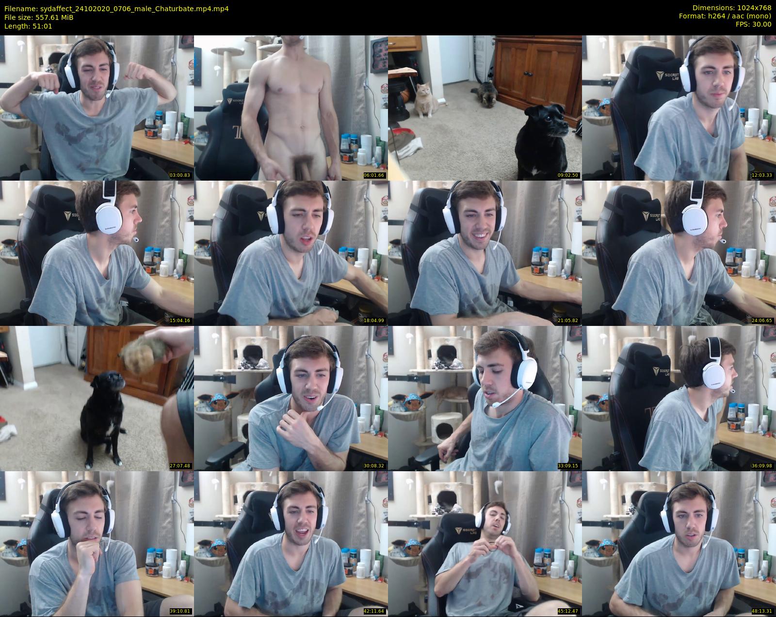 sydaffect — 52 minute Chaturbate male cam show recording, 720p, Oct 24, 2020