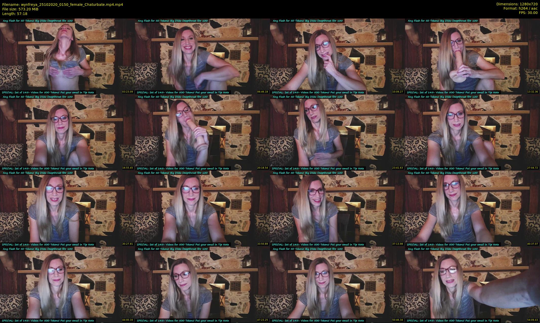 wynfreya — 58 minute Chaturbate female cam show recording, 720p, Oct 25, 2020