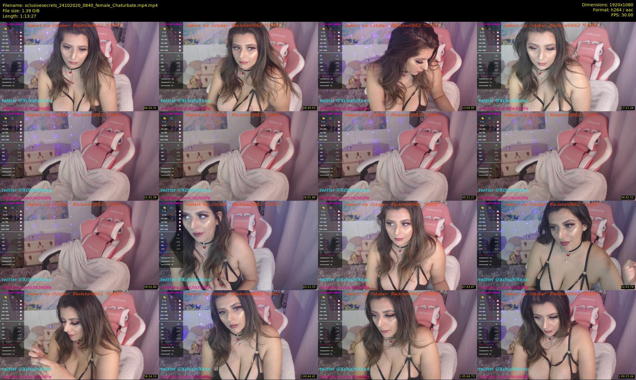 xclusivesecrets — 74 minute Chaturbate female cam show recording, 1080p, Oct 24, 2020