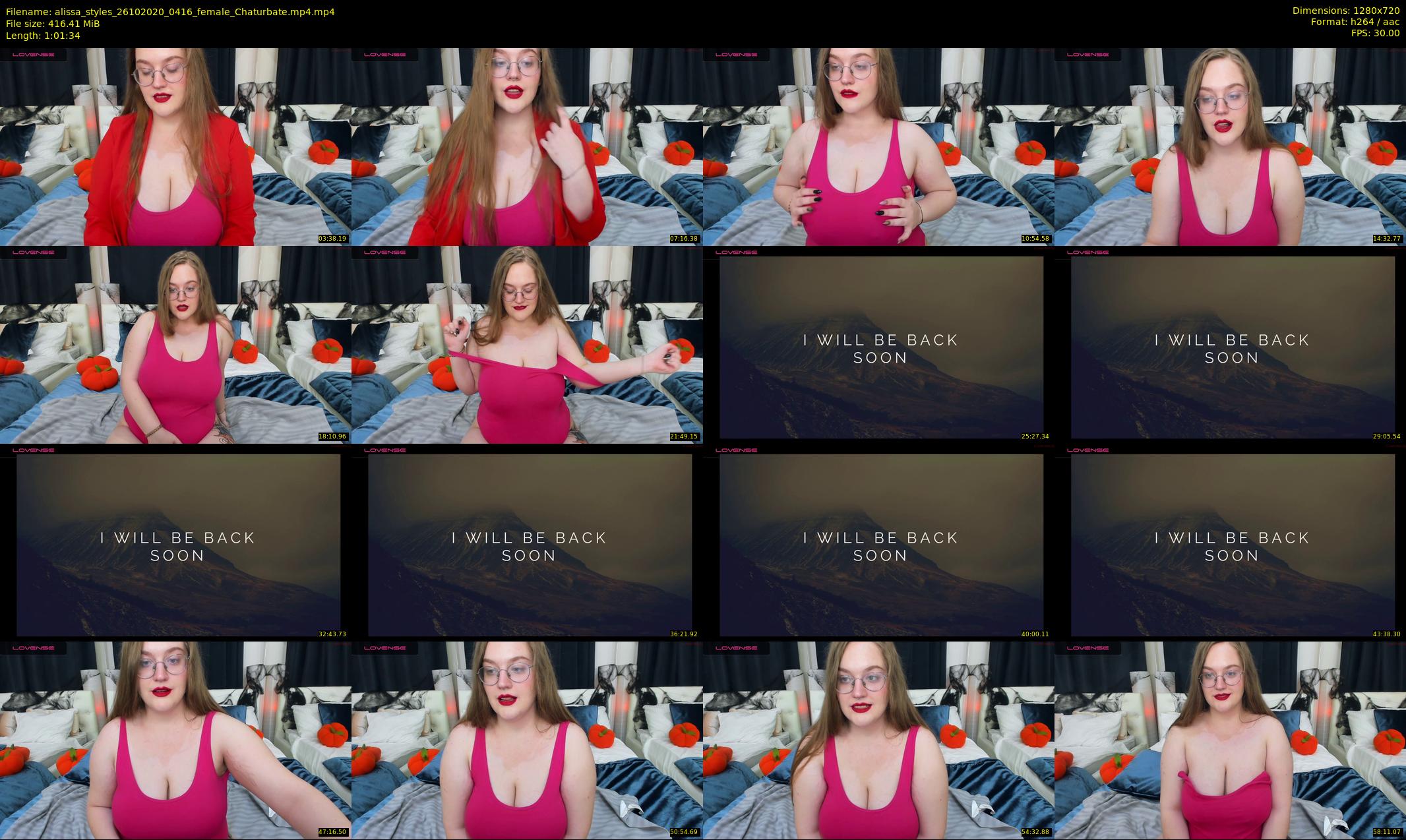 alissa_styles — 62 minute Chaturbate female cam show recording, 720p, Oct 26, 2020