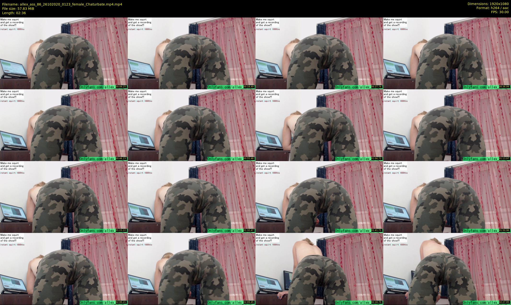 allex_ass_86 — 3 minute Chaturbate female cam show recording, 1080p, Oct 26, 2020