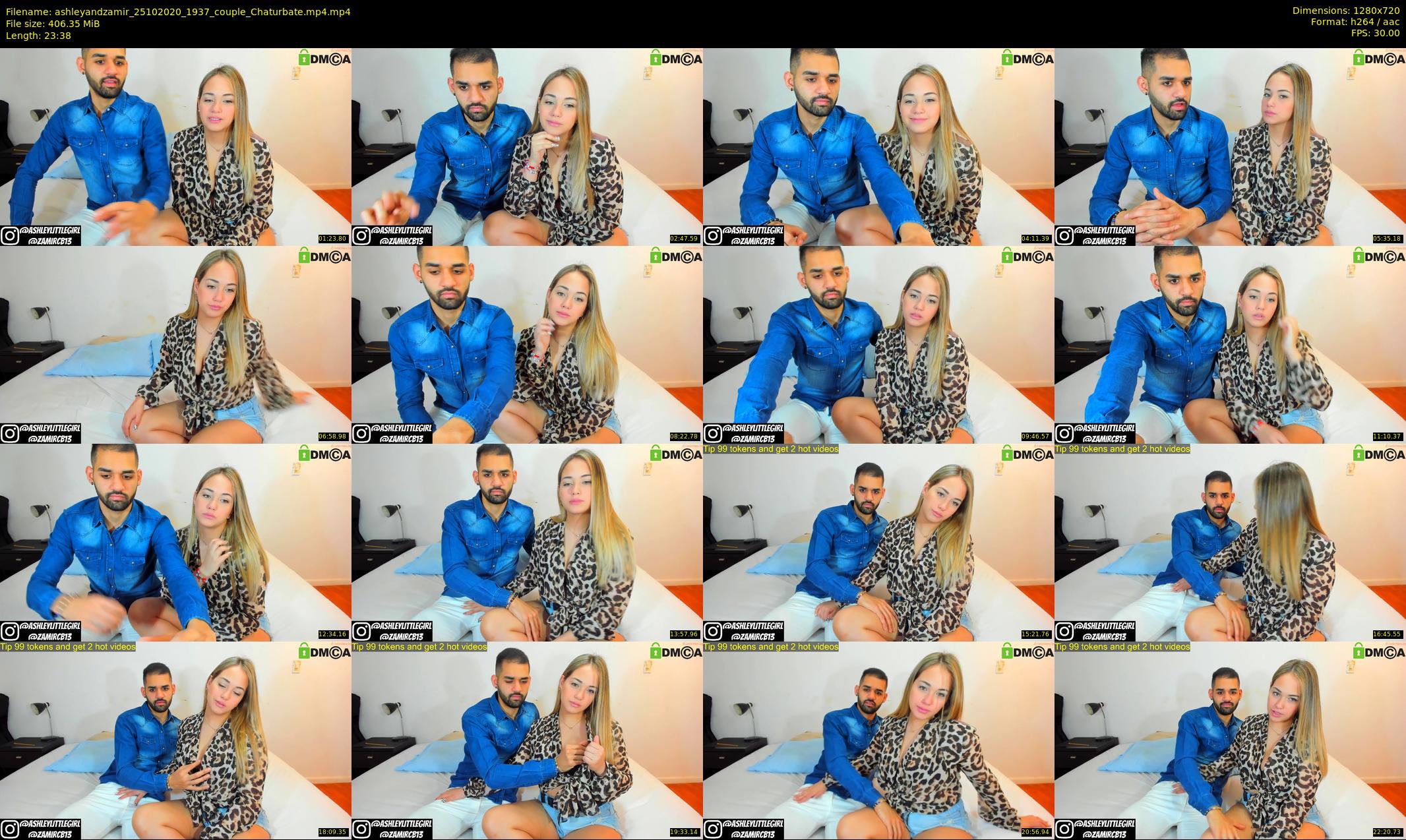 ashleyandzamir — 24 minute Chaturbate couple cam show recording, 720p, Oct 25, 2020