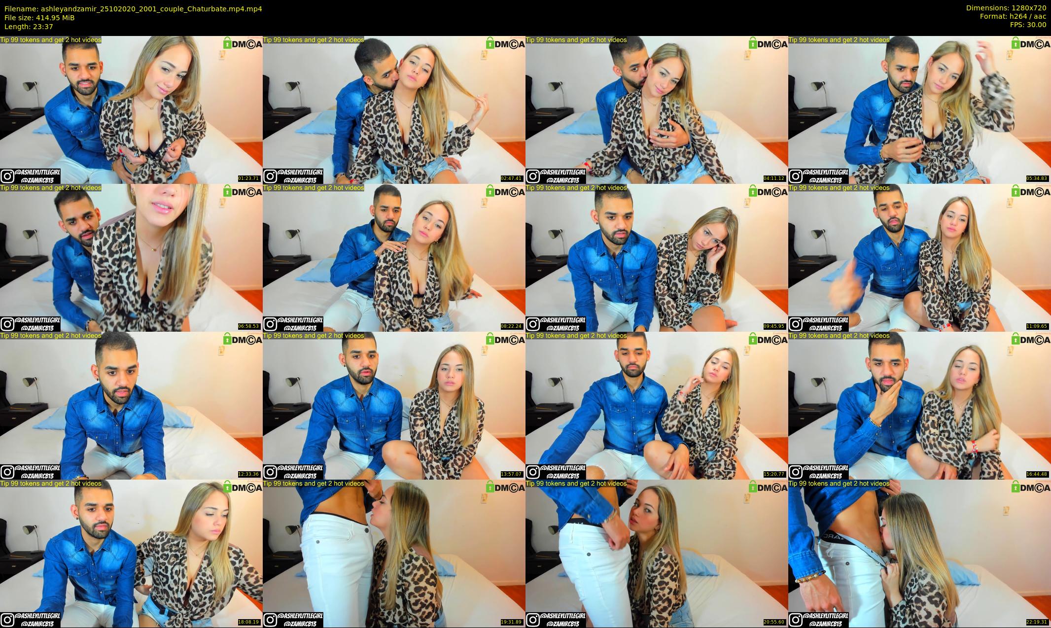 ashleyandzamir — 24 minute Chaturbate couple cam show recording, 720p, Oct 25, 2020