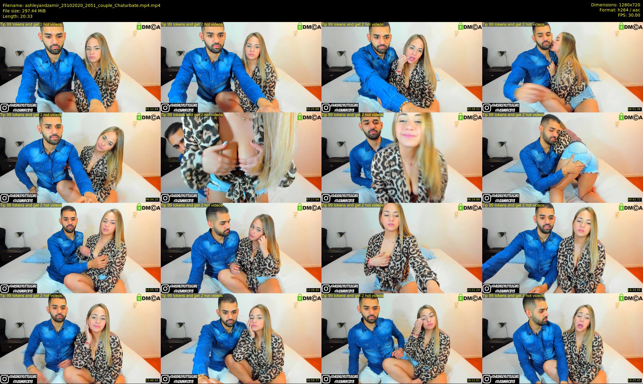 ashleyandzamir — 21 minute Chaturbate couple cam show recording, 720p, Oct 25, 2020