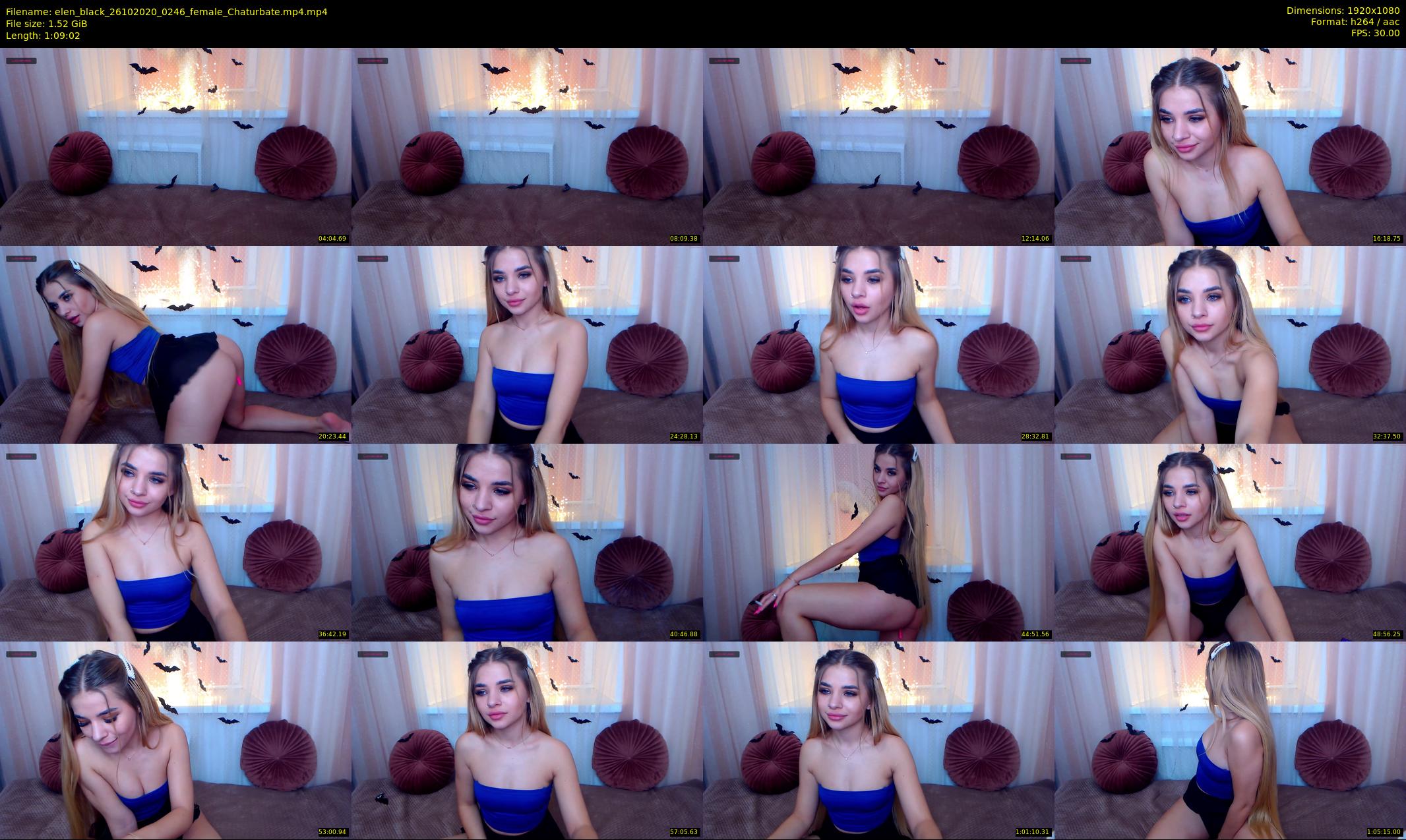 elen_black — 70 minute Chaturbate female cam show recording, 1080p, Oct 26, 2020