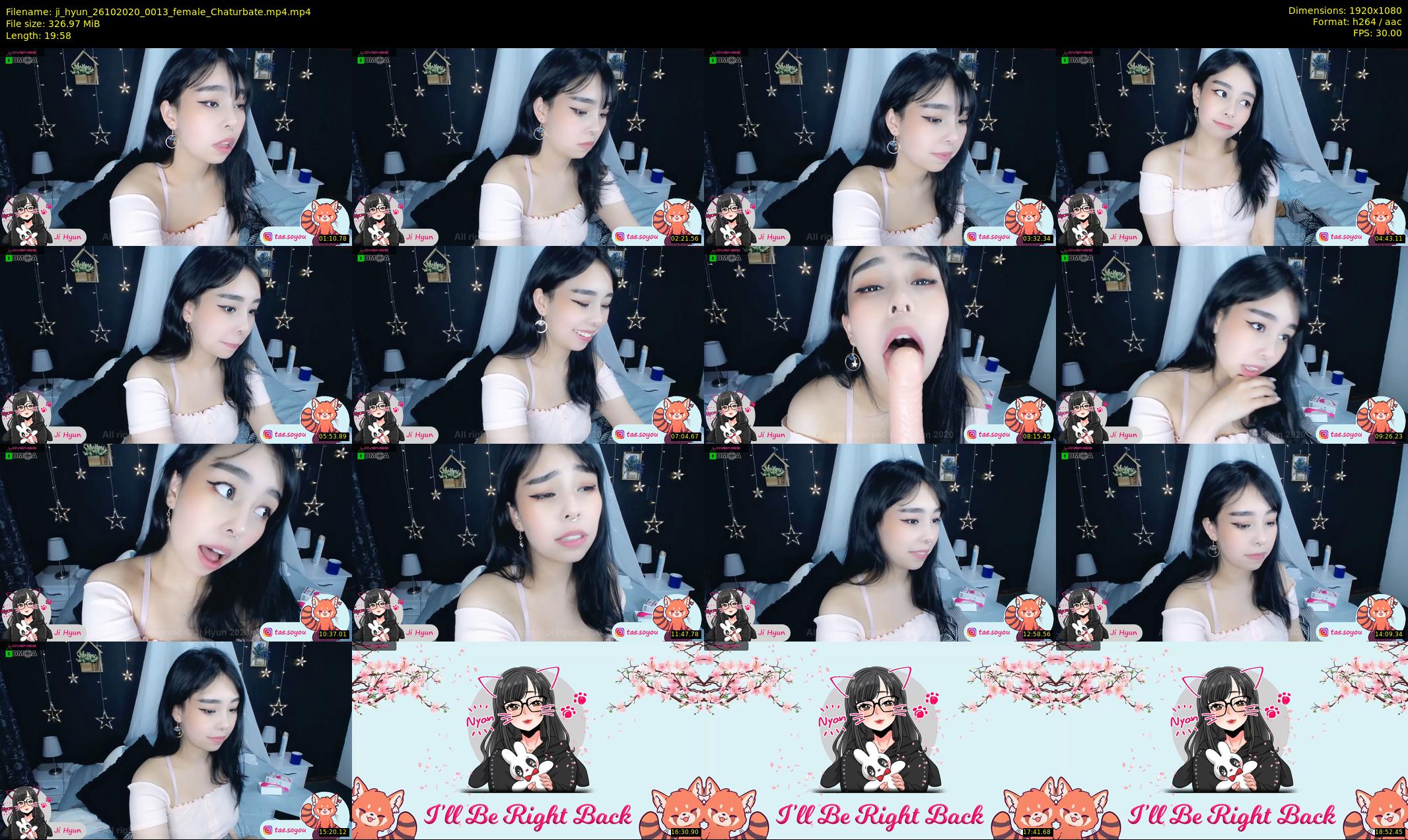 ji_hyun — 20 minute Chaturbate female cam show recording, 1080p, Oct 26, 2020