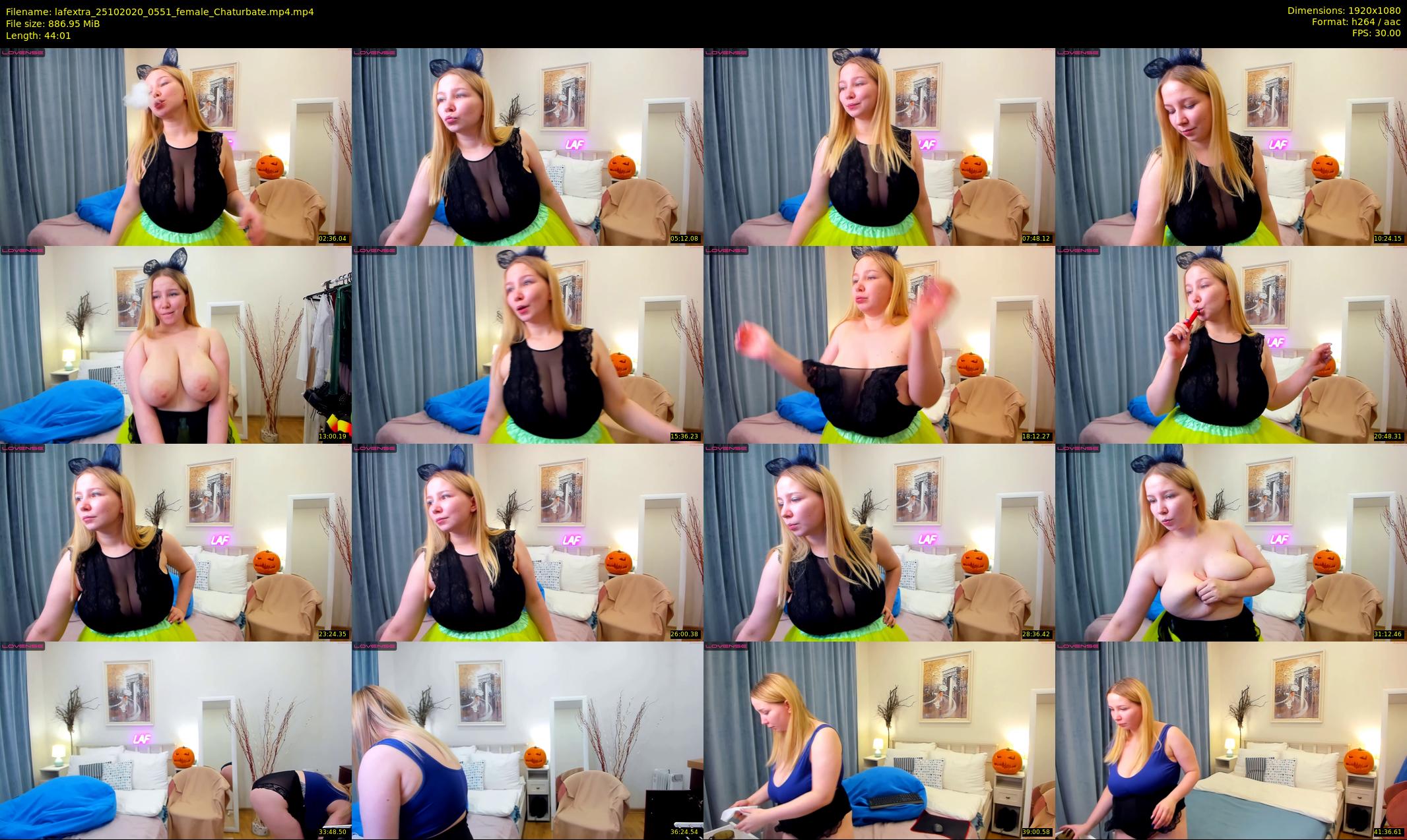 lafextra — 45 minute Chaturbate female cam show recording, 1080p, Oct 25, 2020