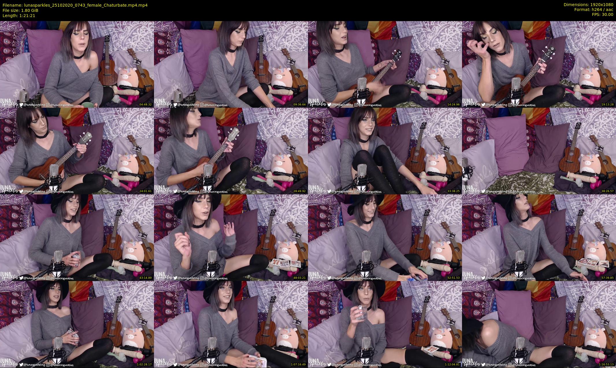 lunasparkles — 82 minute Chaturbate female cam show recording, 1080p, Oct 25, 2020