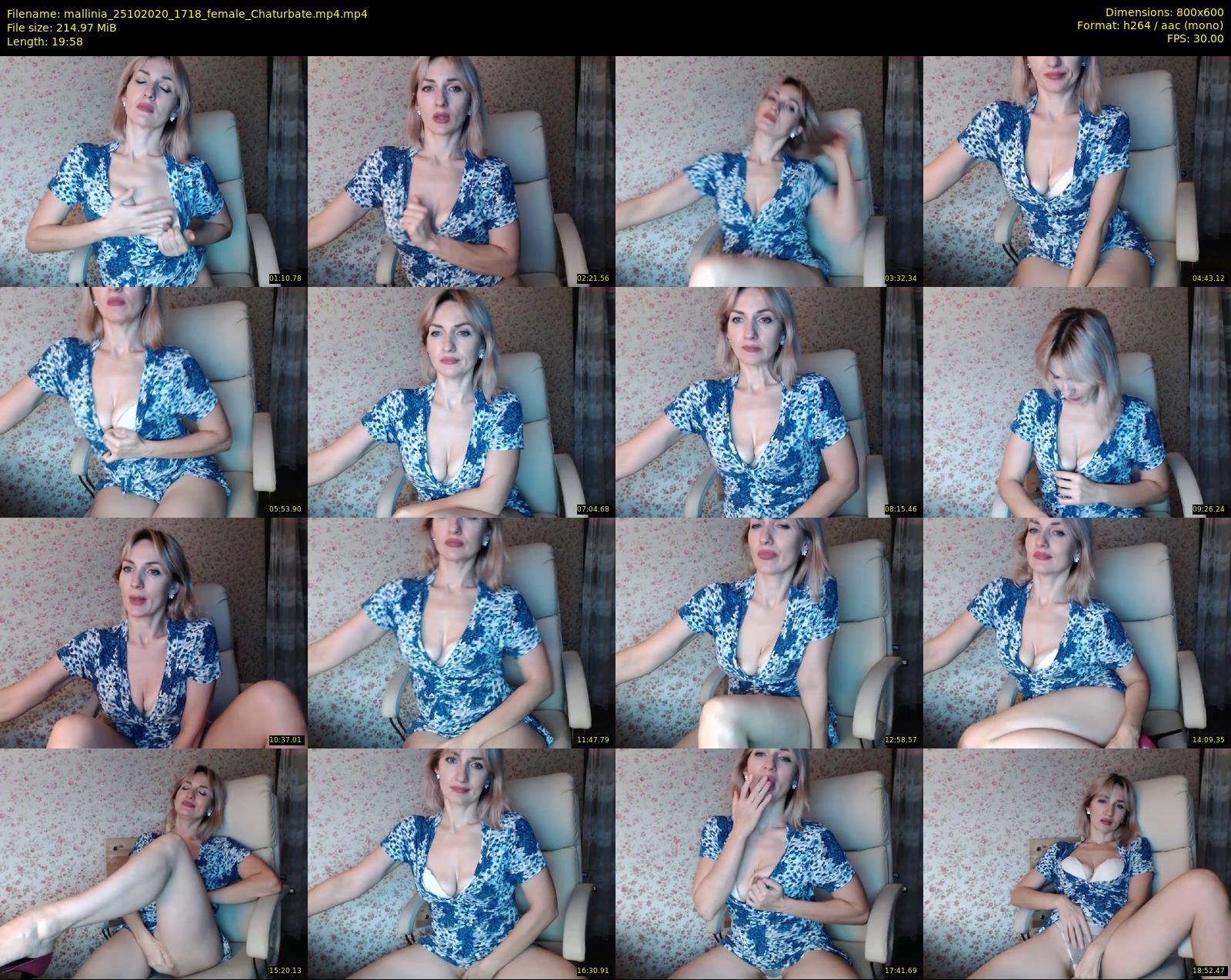 mallinia — 20 minute Chaturbate female cam show recording, 480p, Oct 25, 2020