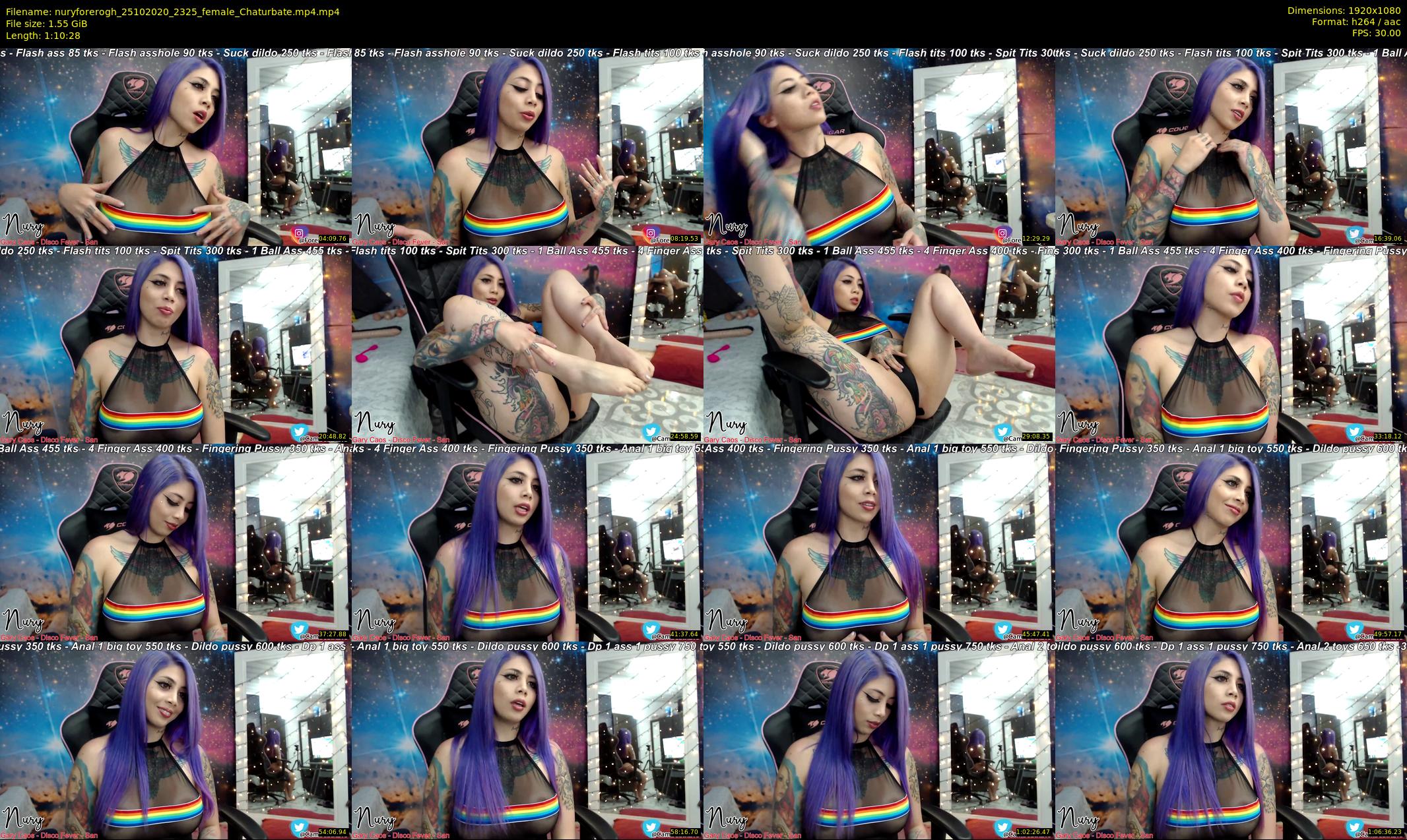 nuryforerogh — 71 minute Chaturbate female cam show recording, 1080p, Oct 25, 2020