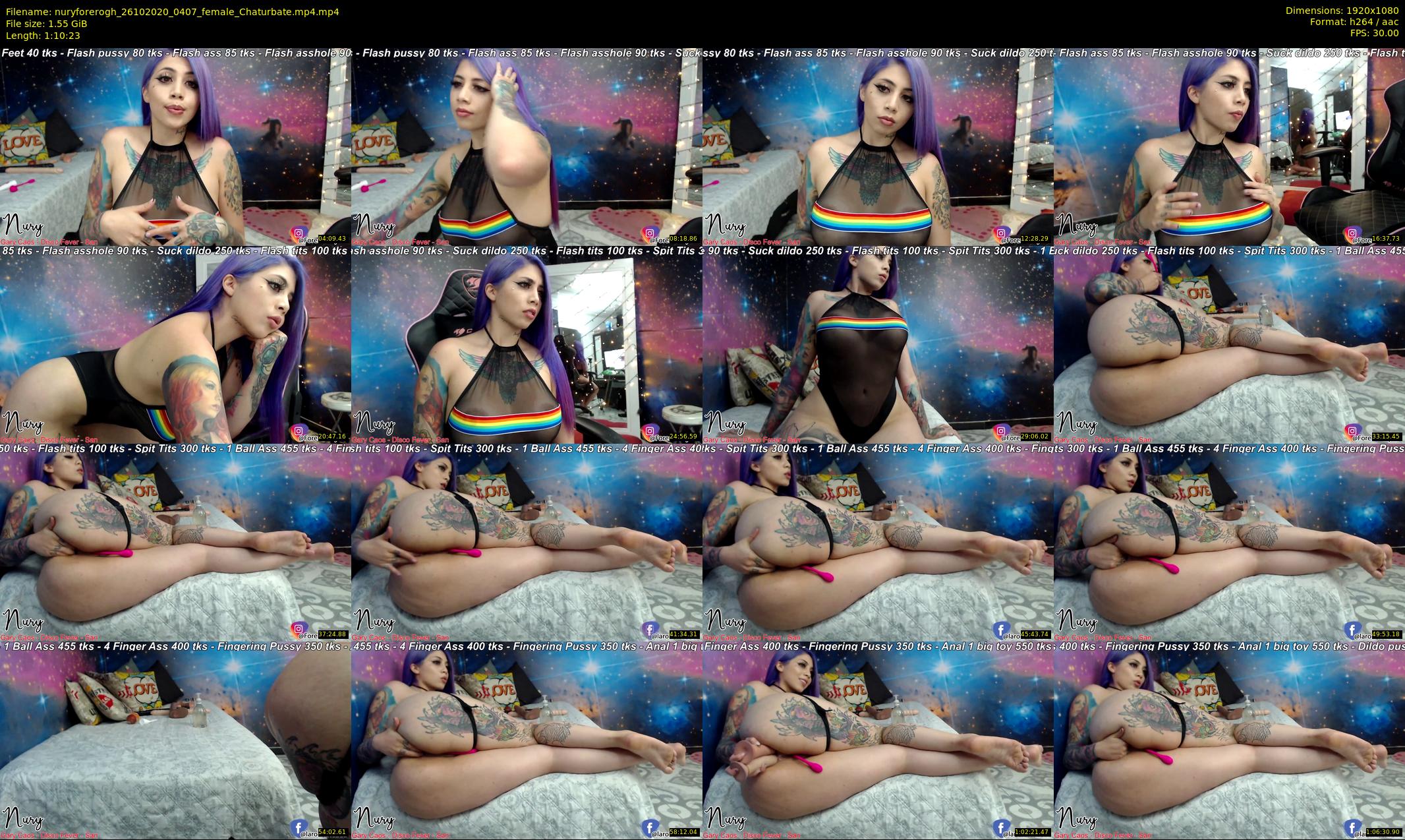 nuryforerogh — 71 minute Chaturbate female cam show recording, 1080p, Oct 26, 2020