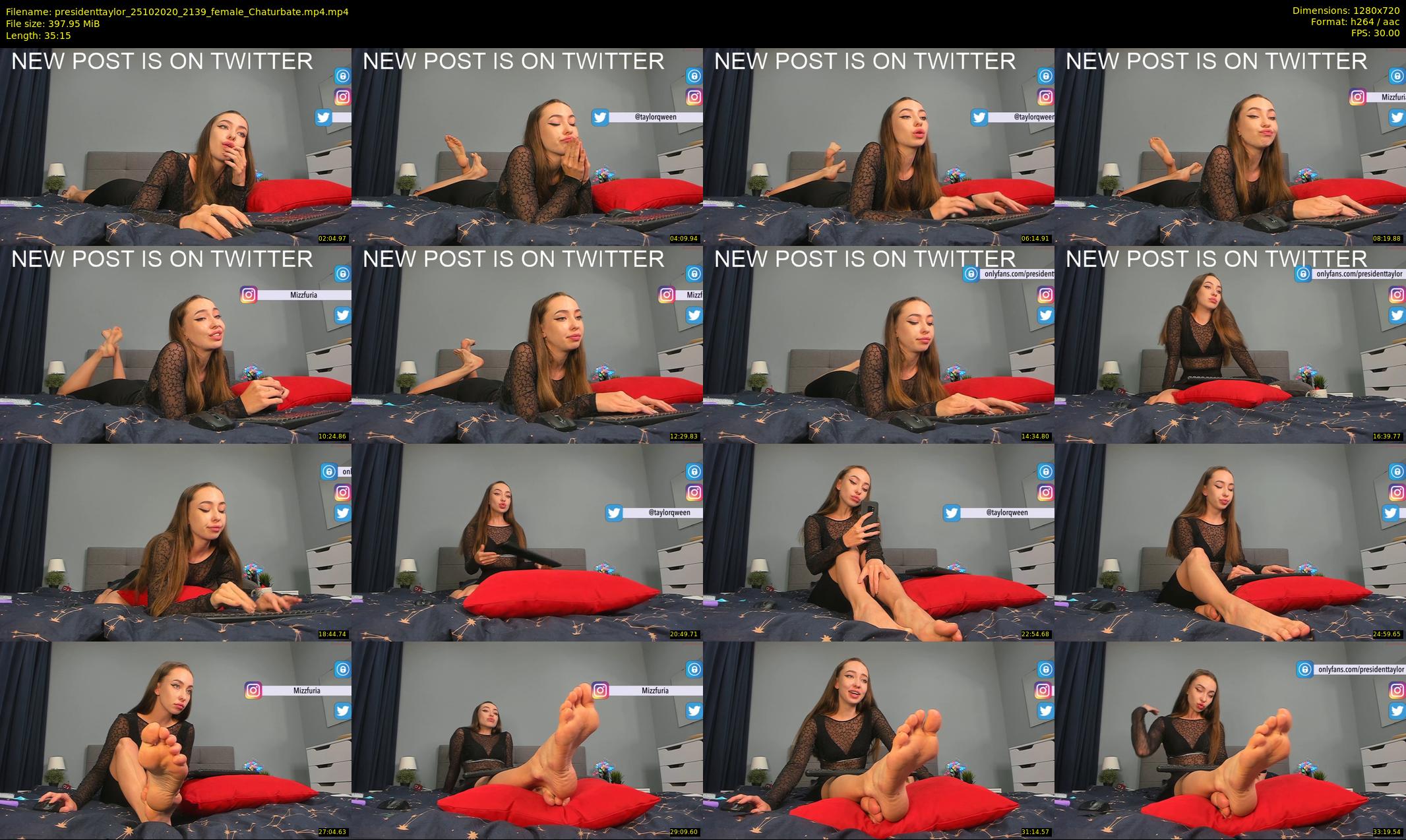 presidenttaylor — 36 minute Chaturbate female cam show recording, 720p, Oct 25, 2020