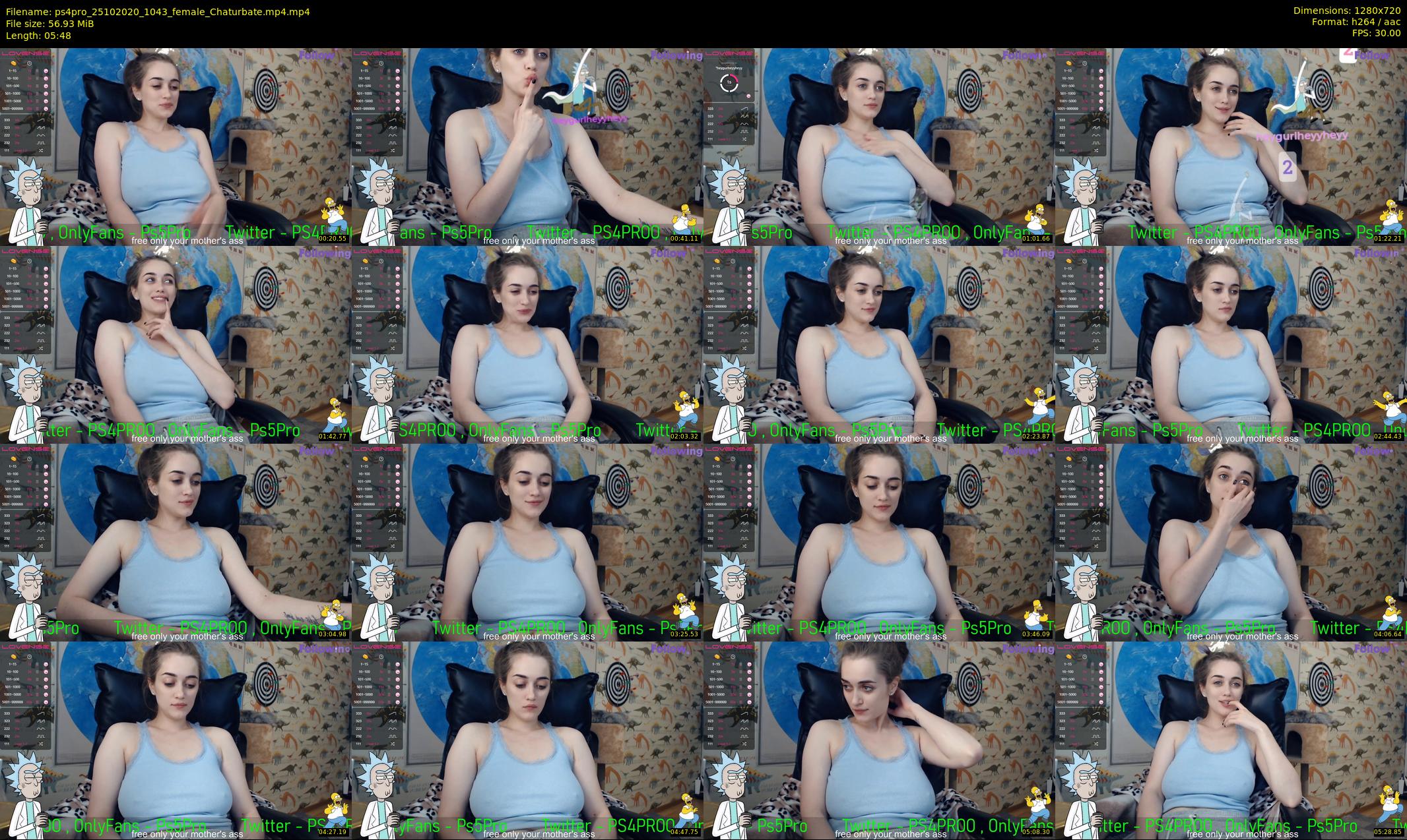 ps4pro — 6 minute Chaturbate female cam show recording, 720p, Oct 25, 2020