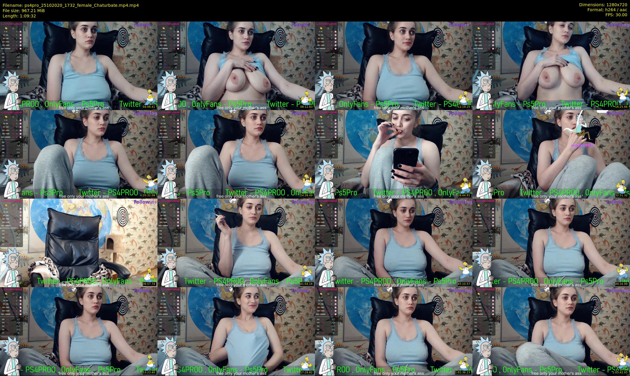 ps4pro — 70 minute Chaturbate female cam show recording, 720p, Oct 25, 2020