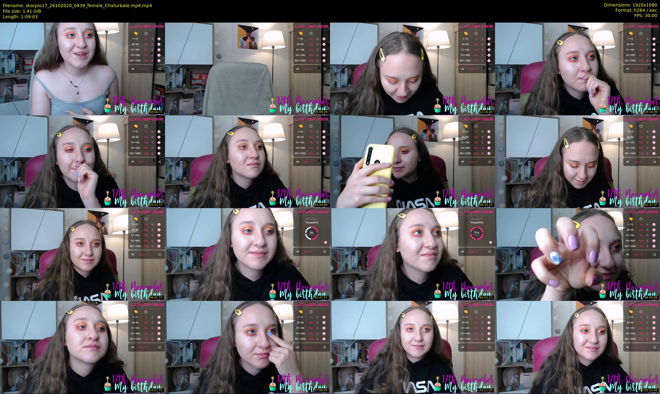 skarpio17 — 70 minute Chaturbate female cam show recording, 1080p, Oct 26, 2020
