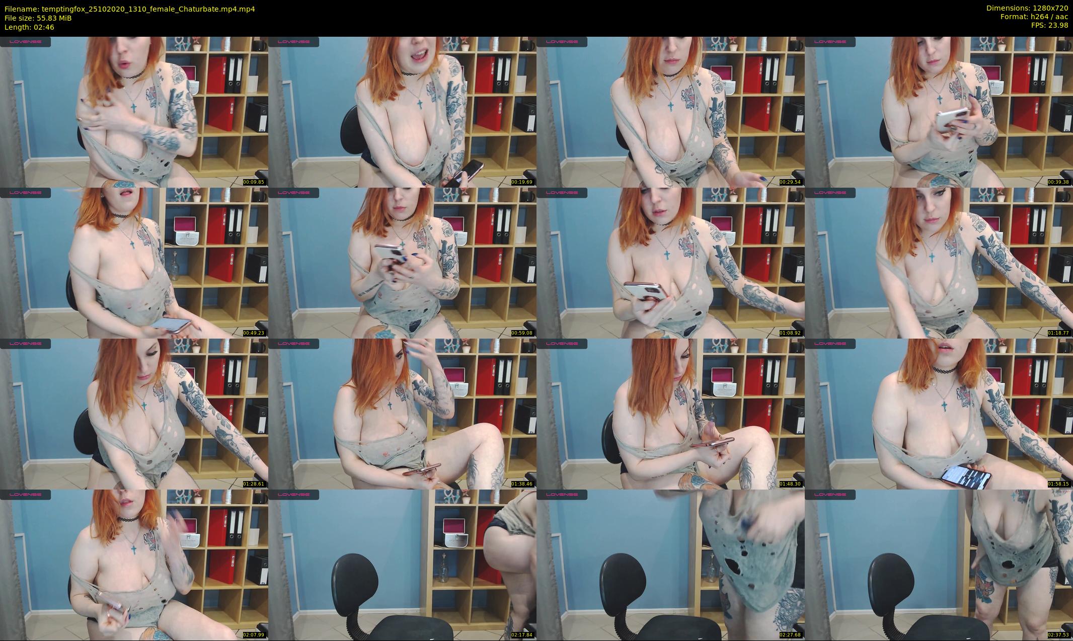 temptingfox — 3 minute Chaturbate female cam show recording, 720p, Oct 25, 2020