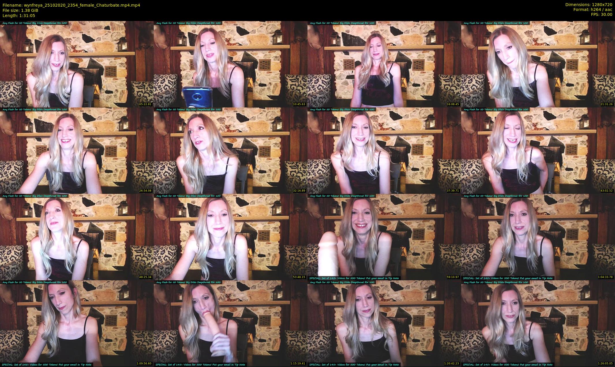wynfreya — 92 minute Chaturbate female cam show recording, 720p, Oct 25, 2020