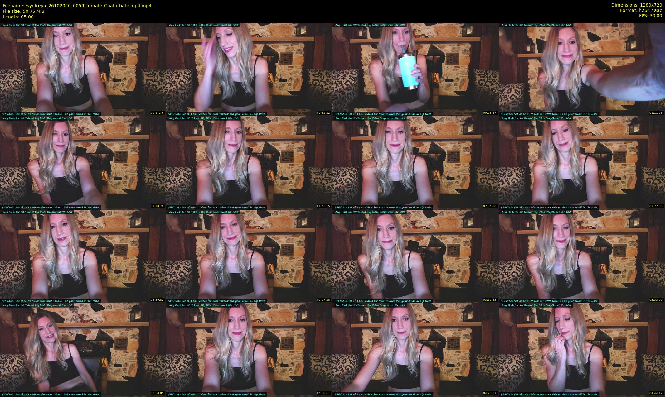 wynfreya — 5 minute Chaturbate female cam show recording, 720p, Oct 26, 2020