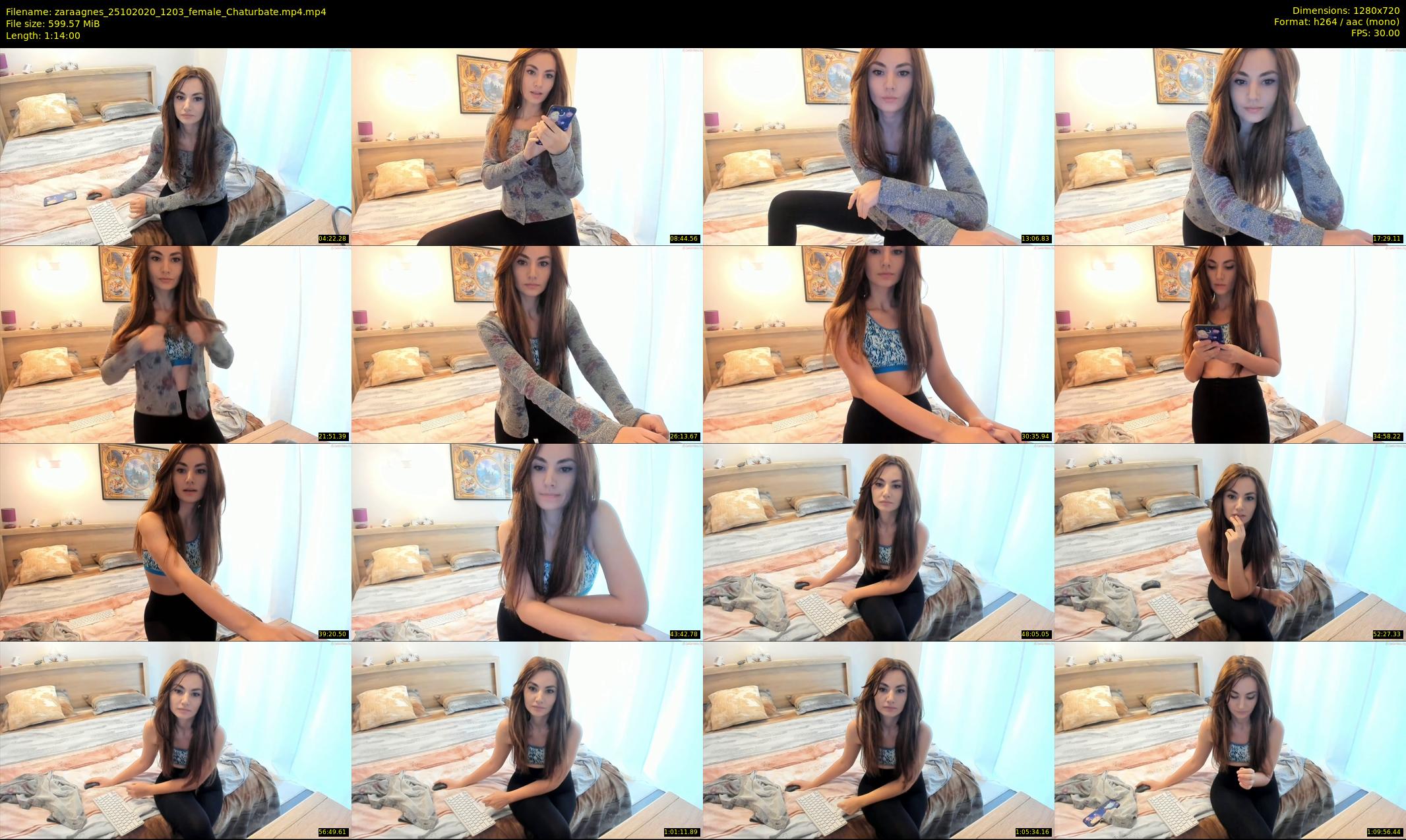 zaraagnes — 74 minute Chaturbate female cam show recording, 720p, Oct 25, 2020