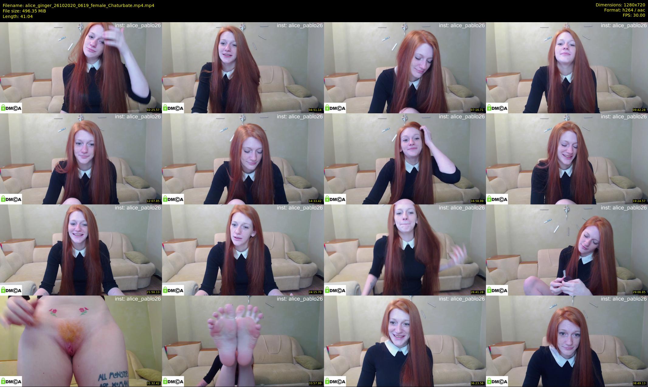 alice_ginger — 42 minute Chaturbate female cam show recording, 720p, Oct 26, 2020