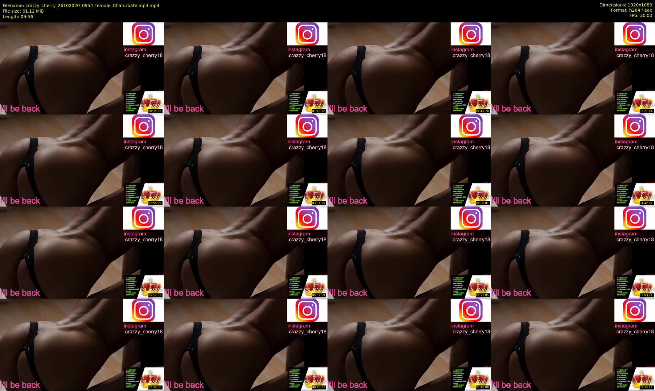 crazzy_cherry — 10 minute Chaturbate female cam show recording, 1080p, Oct 26, 2020