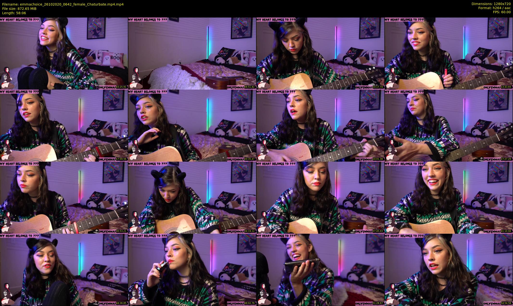 emmachoice — 59 minute Chaturbate female cam show recording, 720p, Oct 26, 2020
