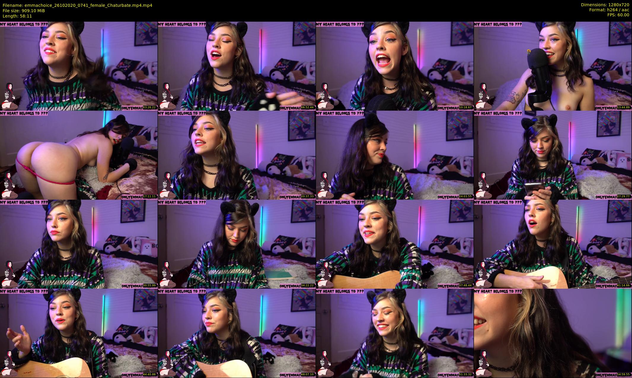 emmachoice — 59 minute Chaturbate female cam show recording, 720p, Oct 26, 2020