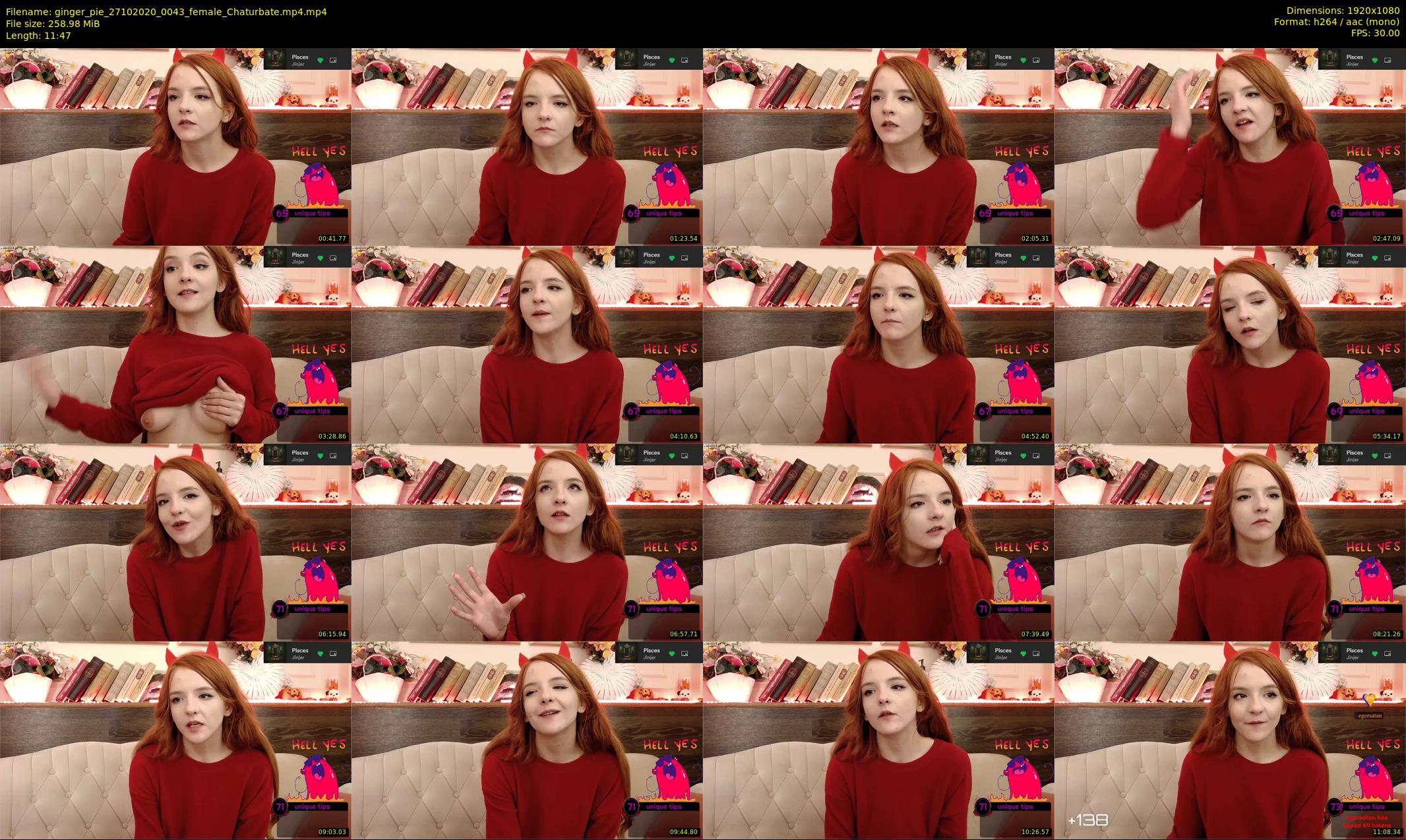 ginger_pie — 12 minute Chaturbate female cam show recording, 1080p, Oct 27, 2020