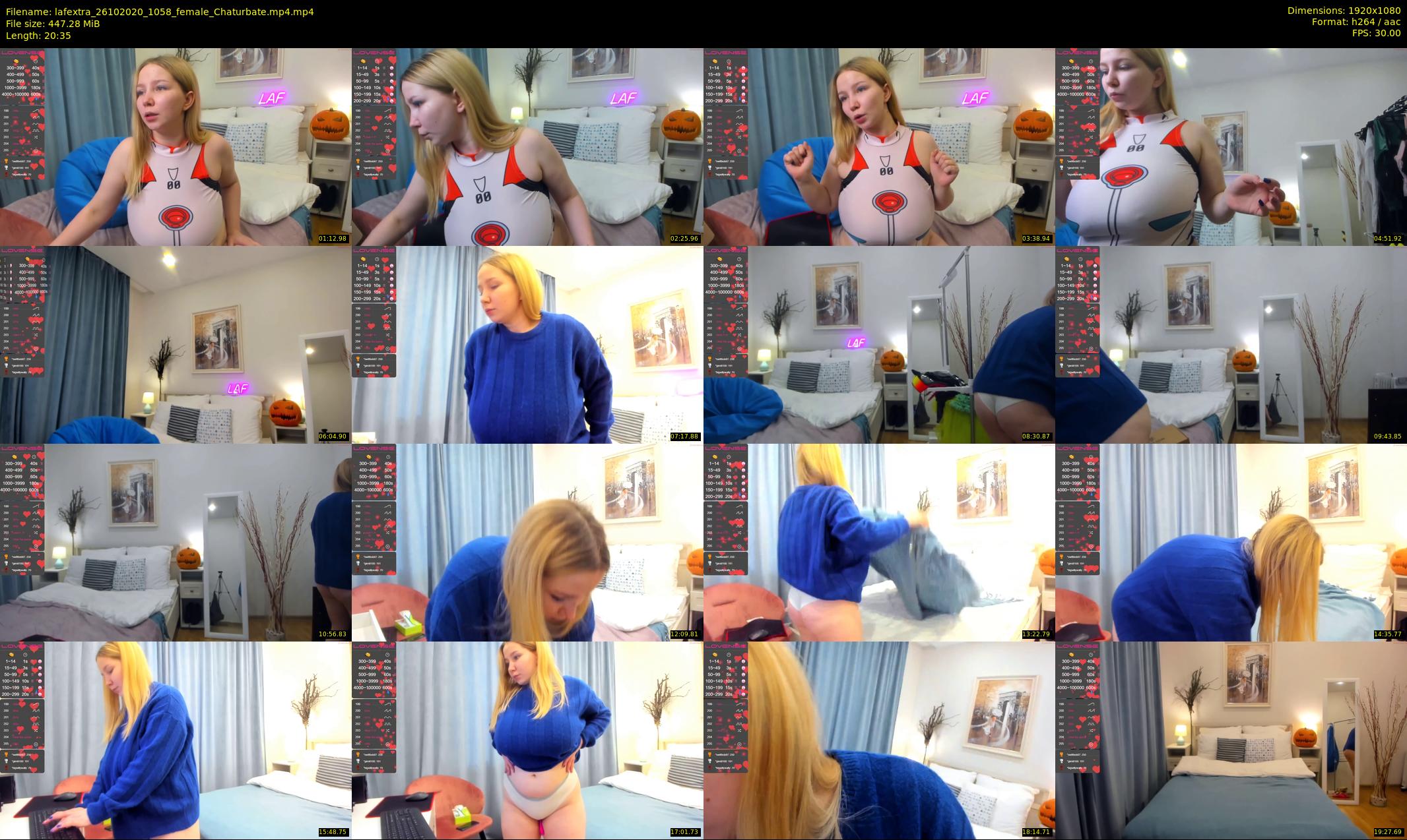 lafextra — 21 minute Chaturbate female cam show recording, 1080p, Oct 26, 2020