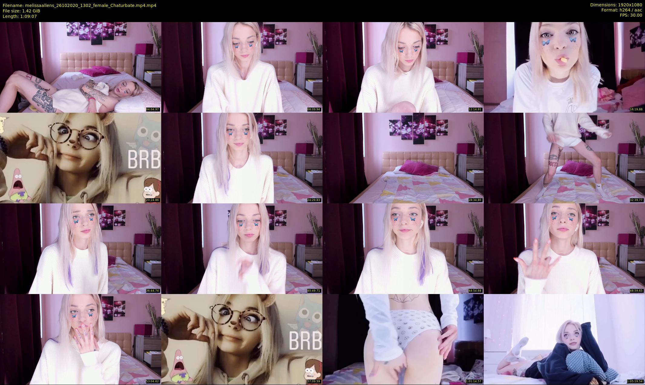 melissaallens — 70 minute Chaturbate female cam show recording, 1080p, Oct 26, 2020