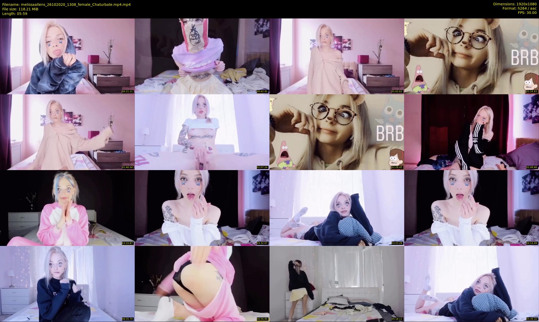 melissaallens — 6 minute Chaturbate female cam show recording, 1080p, Oct 26, 2020