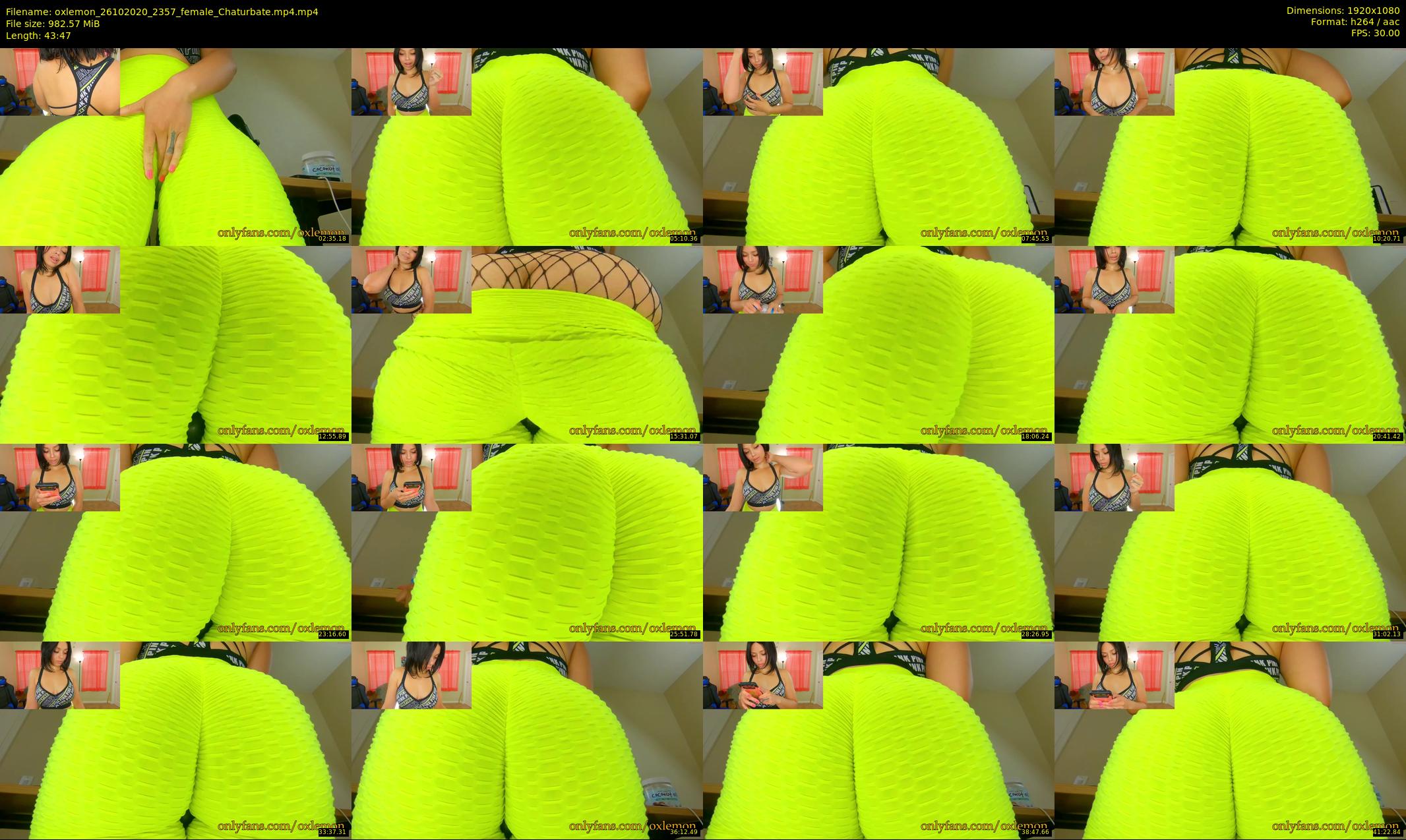 oxlemon — 44 minute Chaturbate female cam show recording, 1080p, Oct 26, 2020
