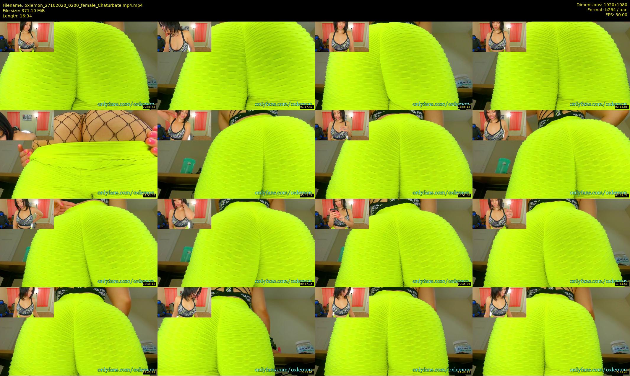 oxlemon — 17 minute Chaturbate female cam show recording, 1080p, Oct 27, 2020