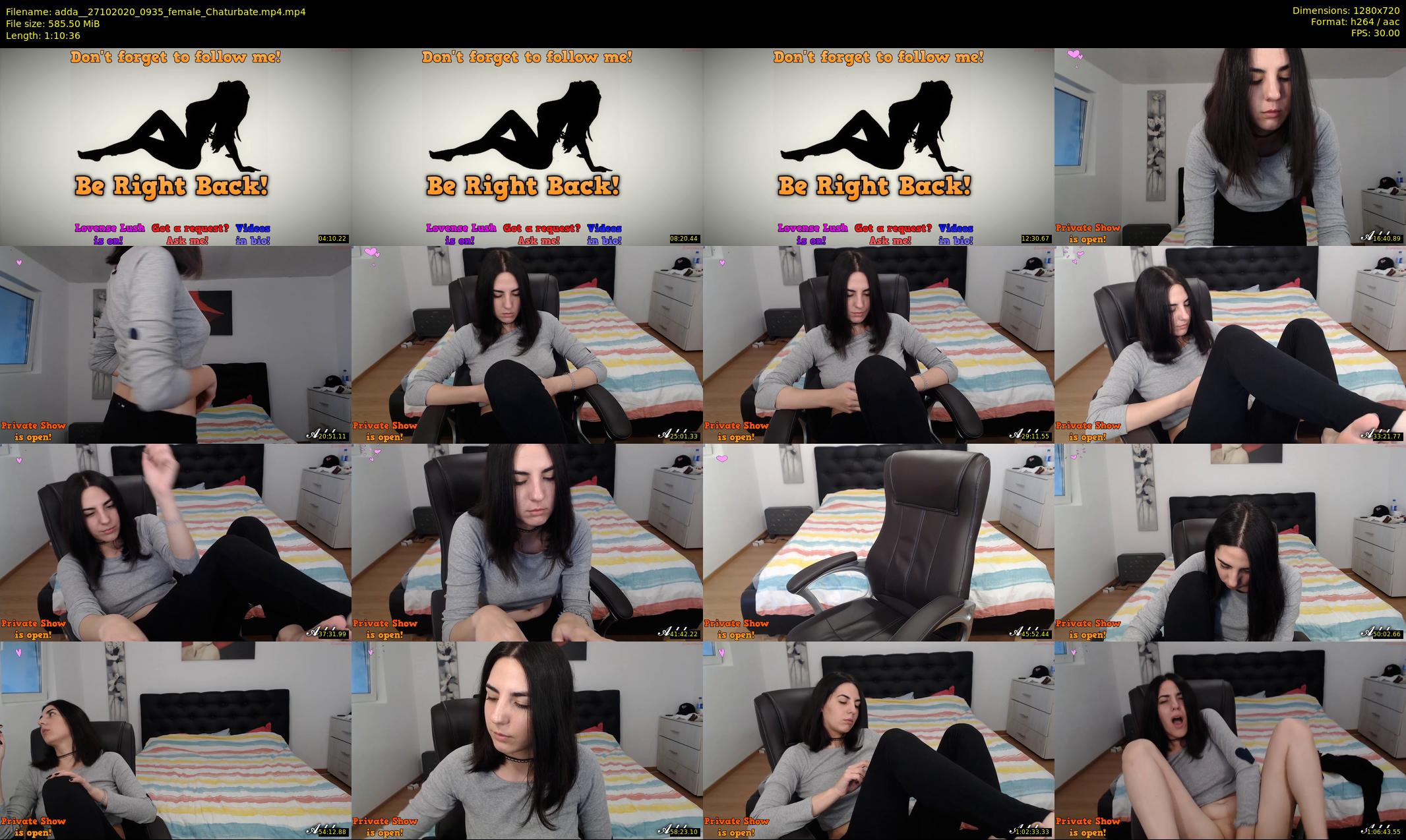 adda_ — 71 minute Chaturbate female cam show recording, 720p, Oct 27, 2020