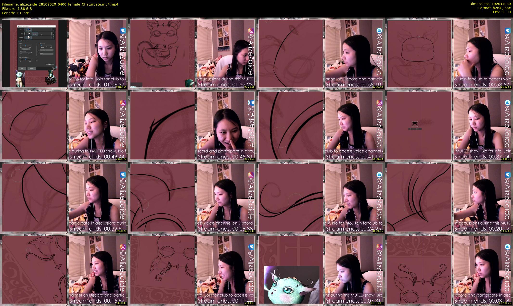 alizezaide — 72 minute Chaturbate female cam show recording, 1080p, Oct 28, 2020