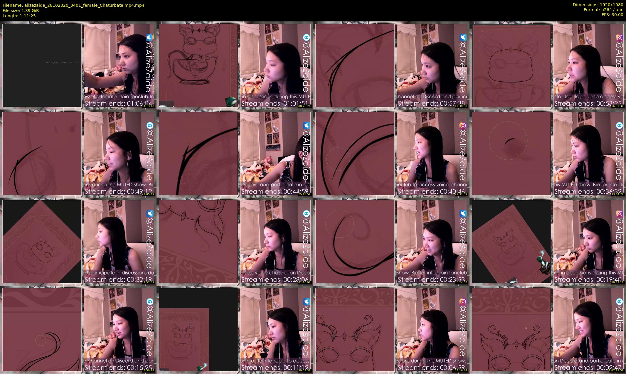 alizezaide — 72 minute Chaturbate female cam show recording, 1080p, Oct 28, 2020