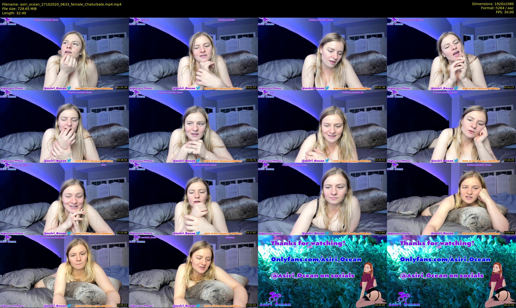 asiri_ocean — 33 minute Chaturbate female cam show recording, 1080p, Oct 27, 2020