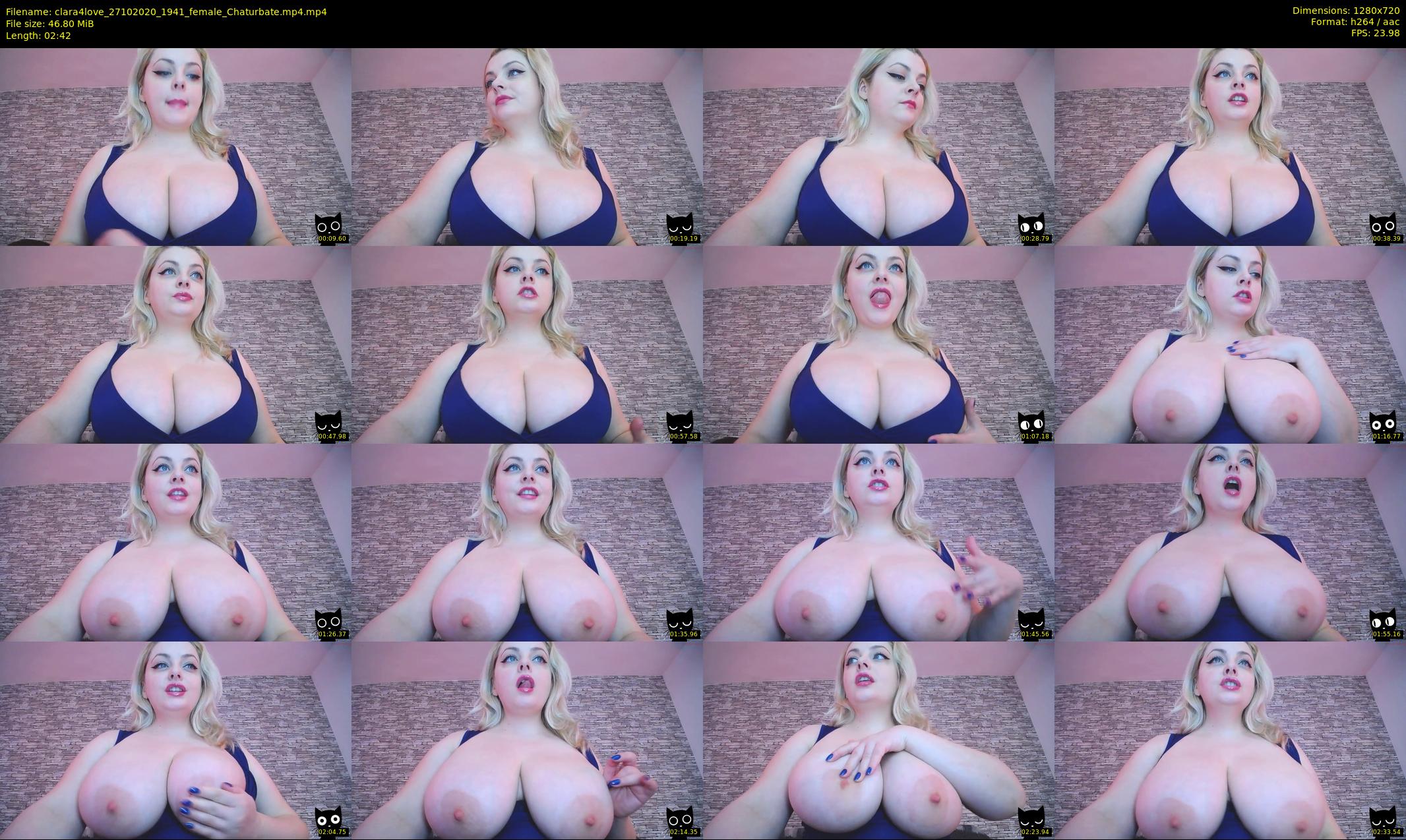 clara4love — 3 minute Chaturbate female cam show recording, 720p, Oct 27, 2020