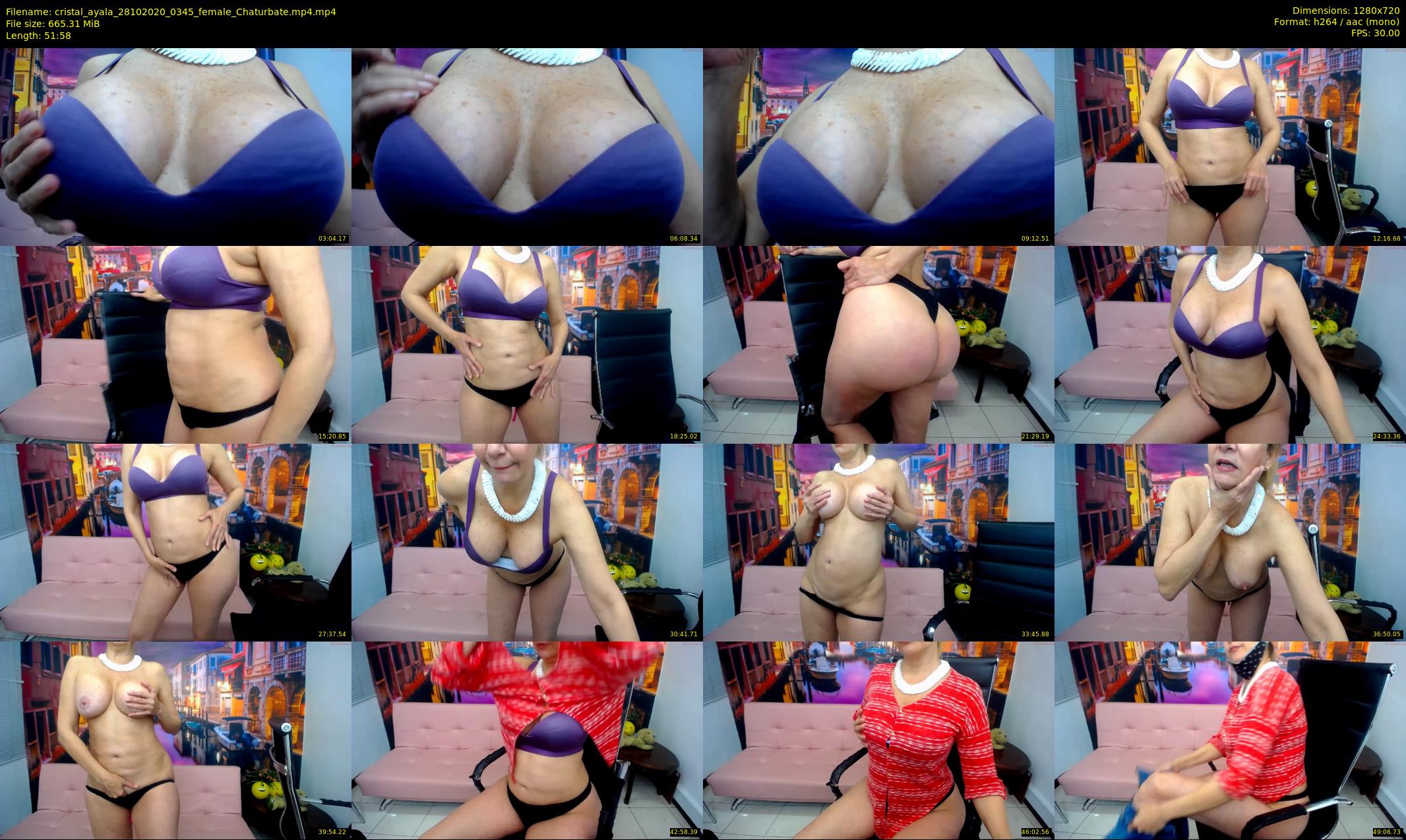cristal_ayala — 52 minute Chaturbate female cam show recording, 720p, Oct 28, 2020